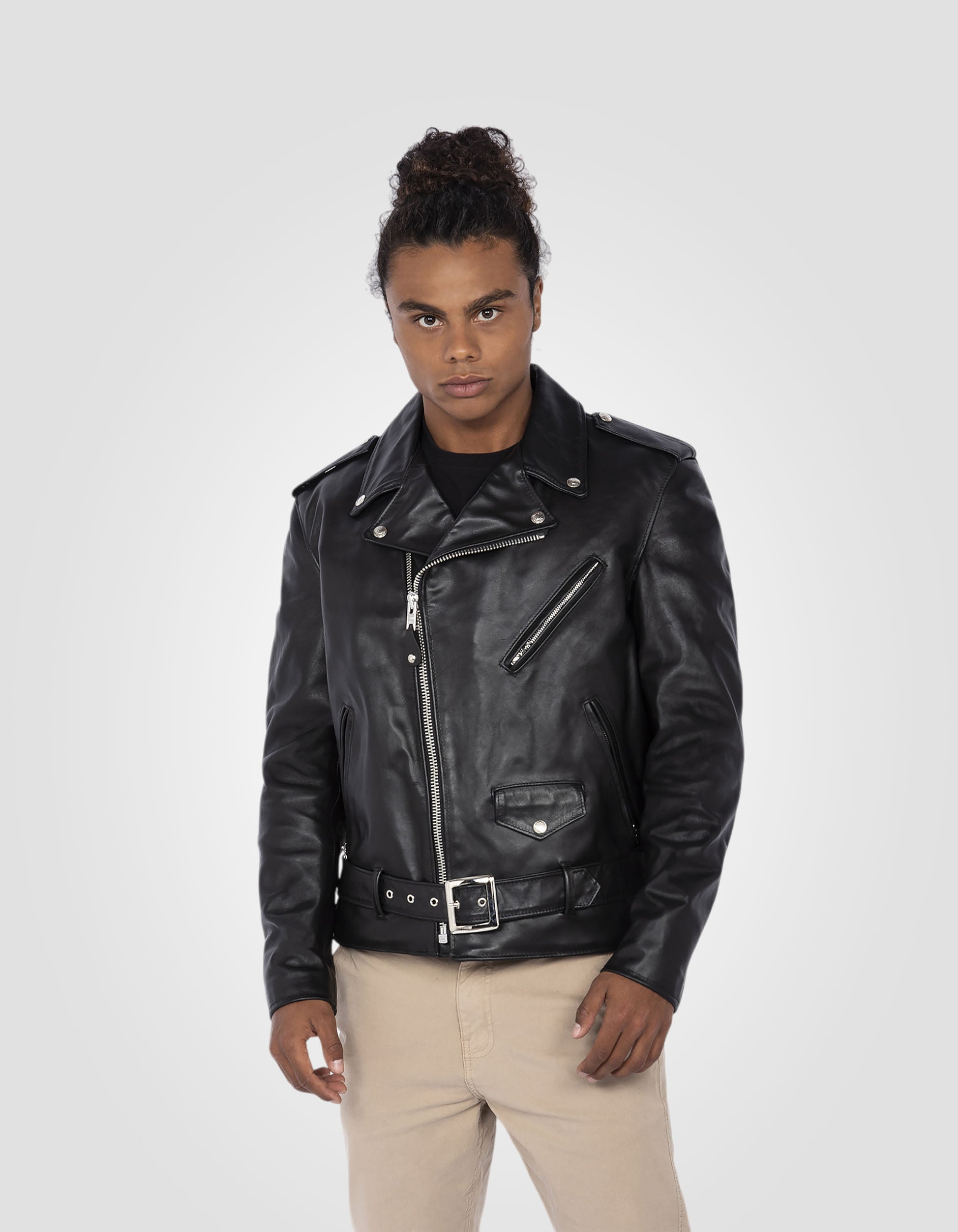 Iconic Perfecto® biker jacket, soft cowhide leather-3