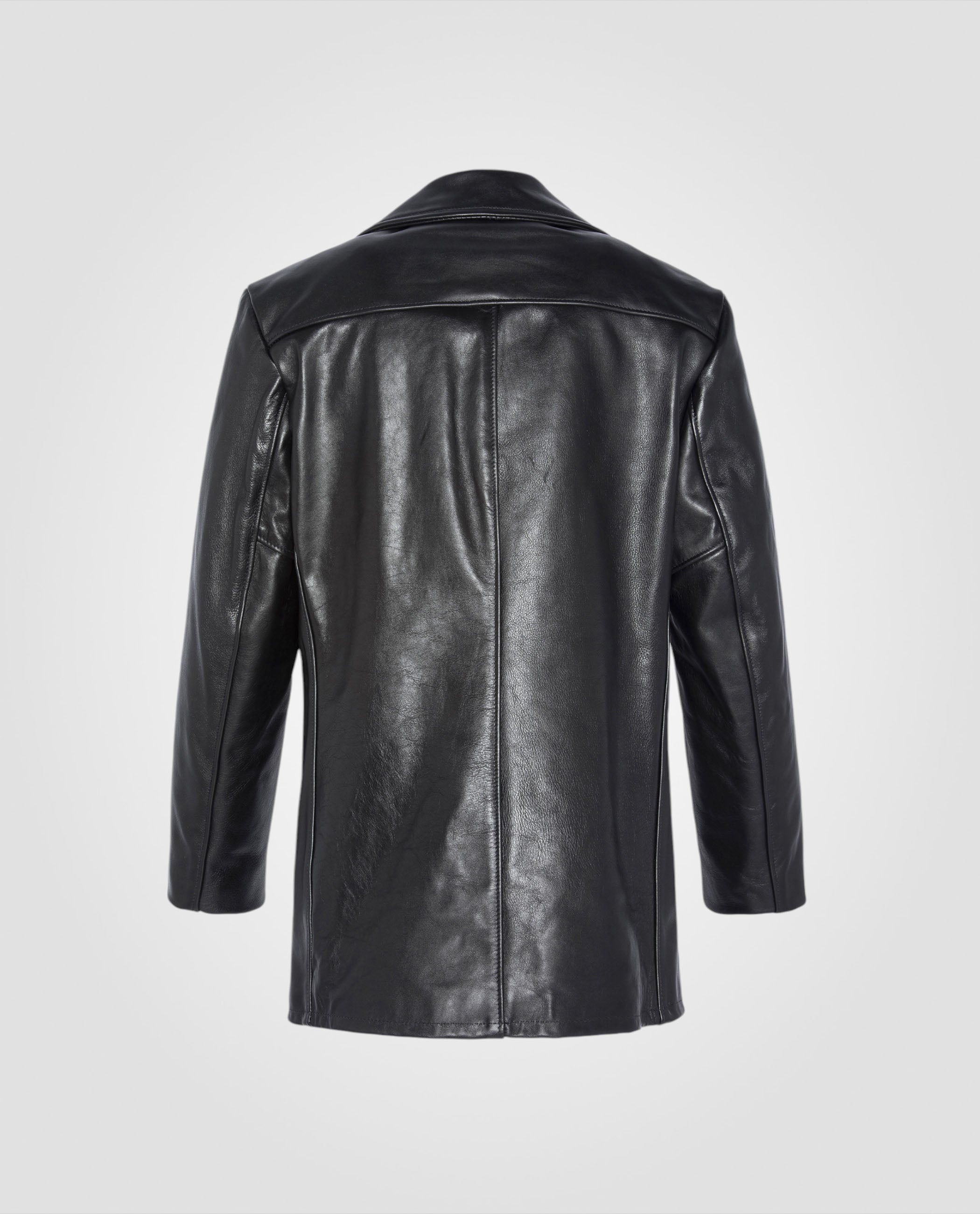 Iconic peacoat, cowhide leather-7