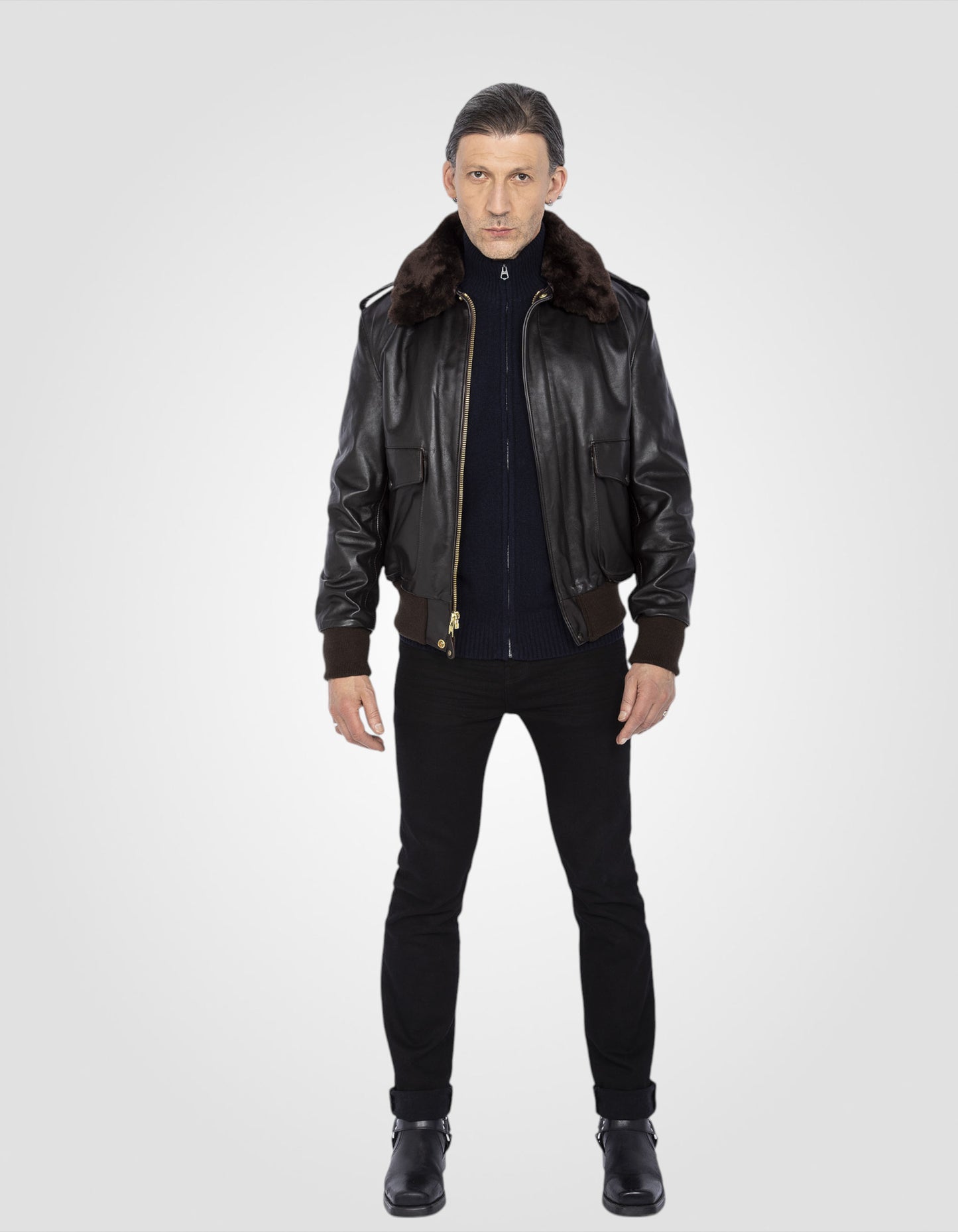 Iconic A-2 Flight jacket, cowhide leather