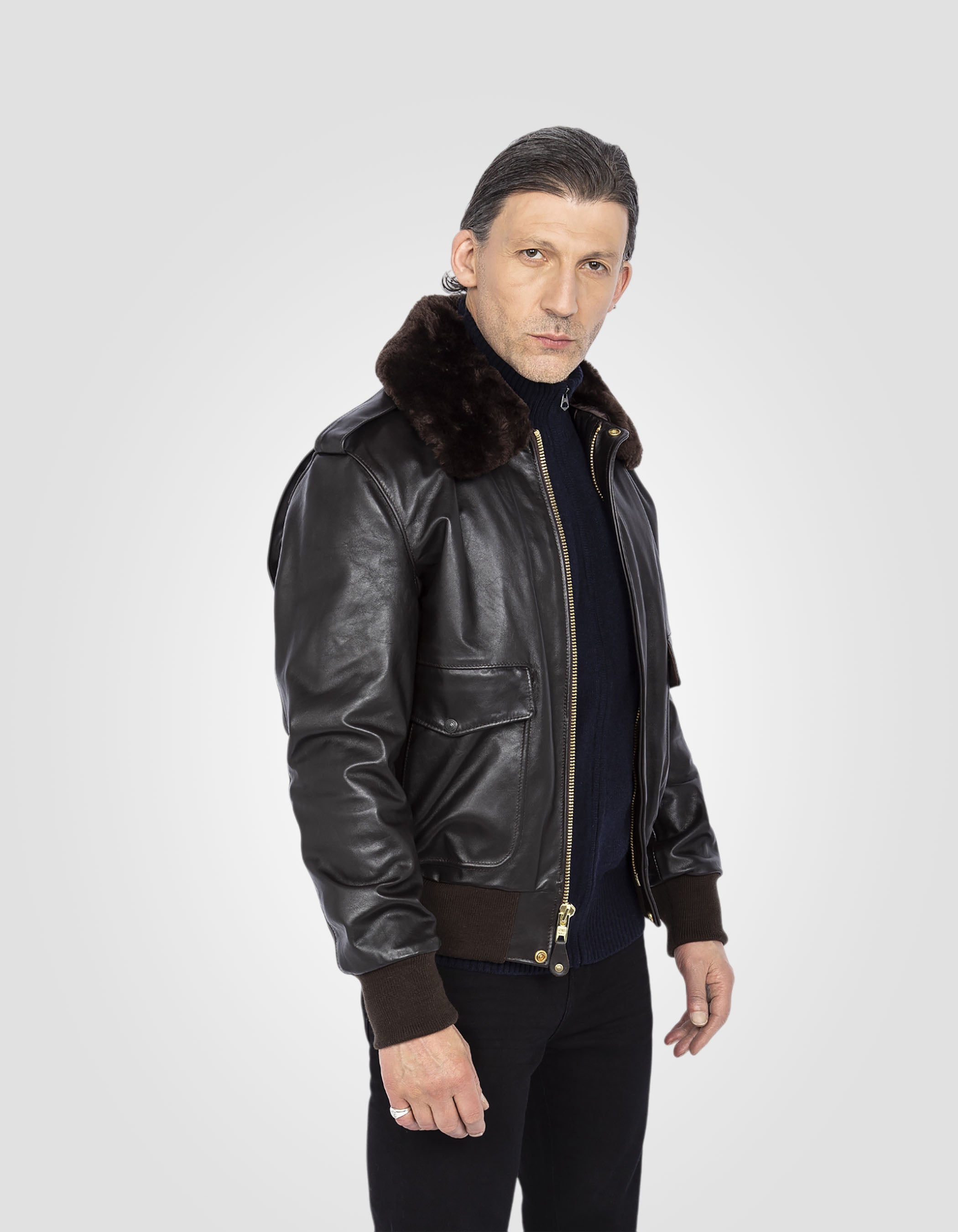 Iconic A-2 Flight jacket, cowhide leather-3