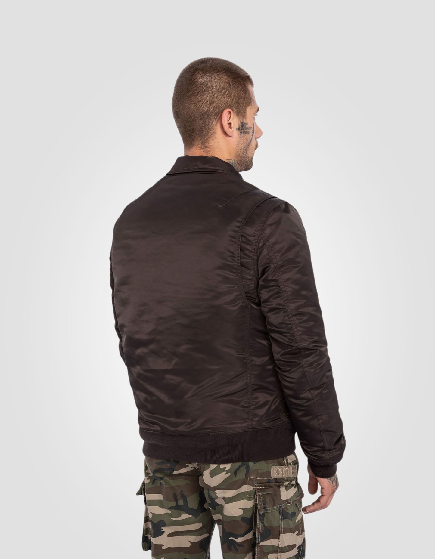 Recycled Nylon CWU Bomber jacket, slim fit