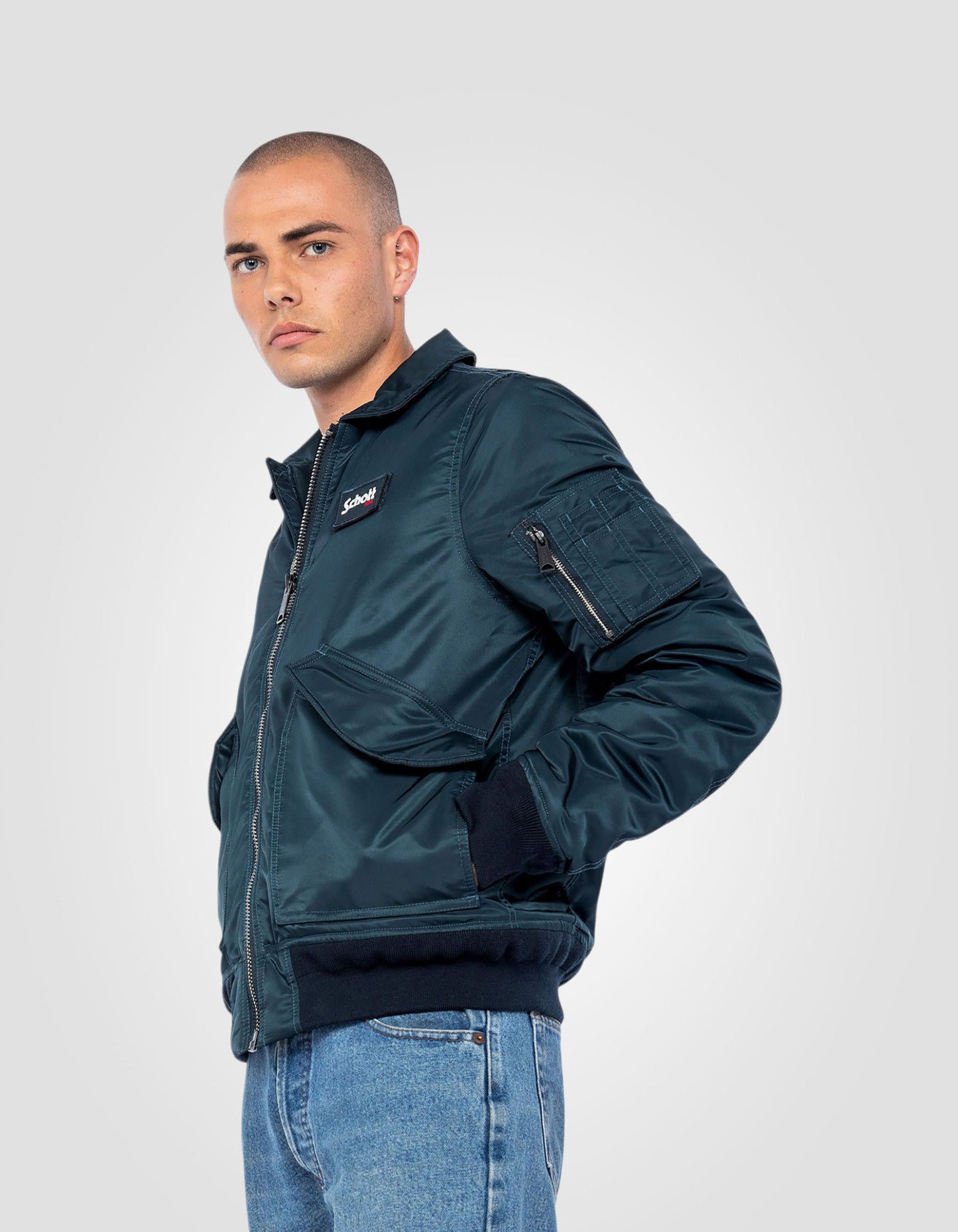 Bomber CWU en nylon recyclé, coupe ajustée