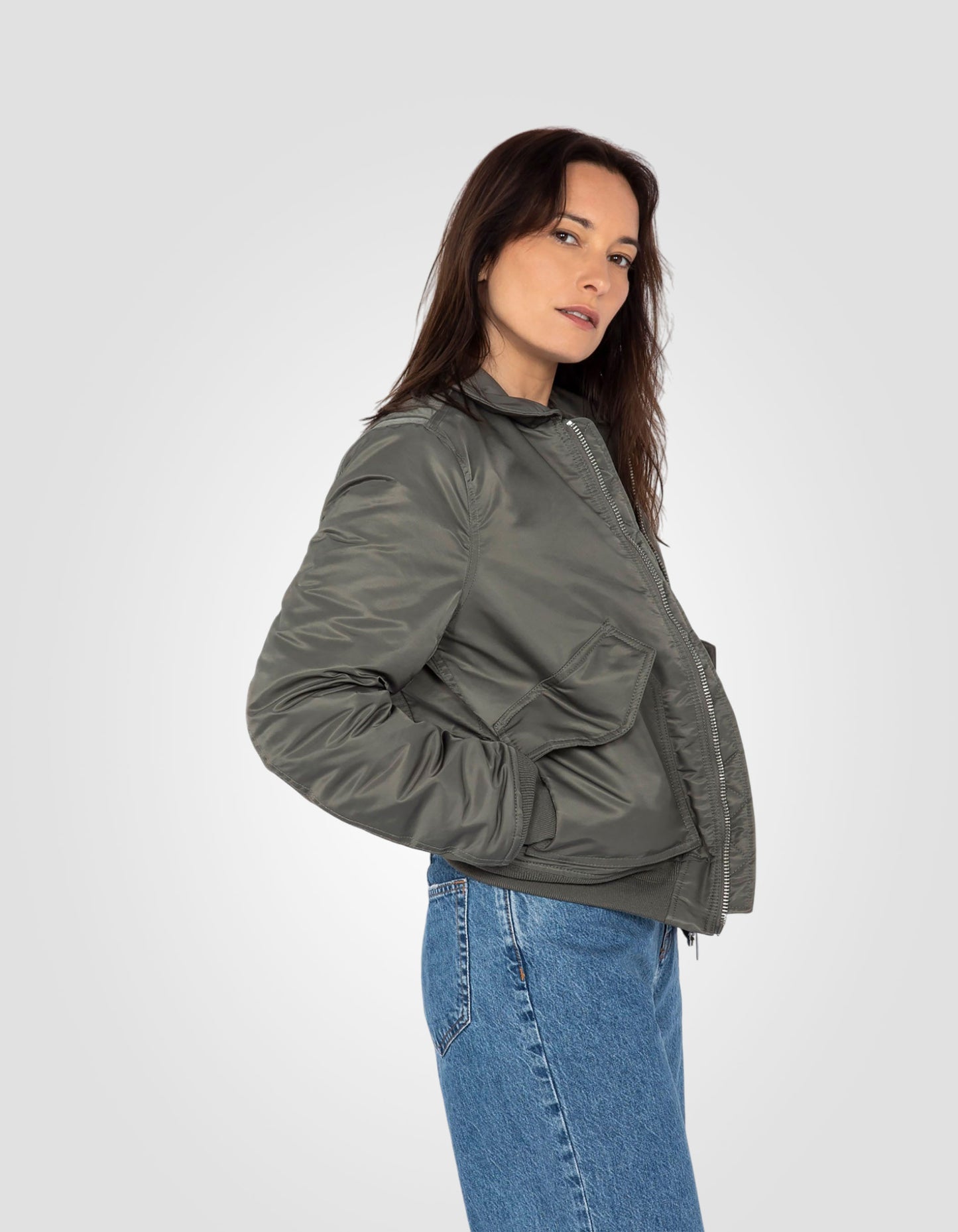 Recycled Nylon CWU Bomber jacket, slim fit