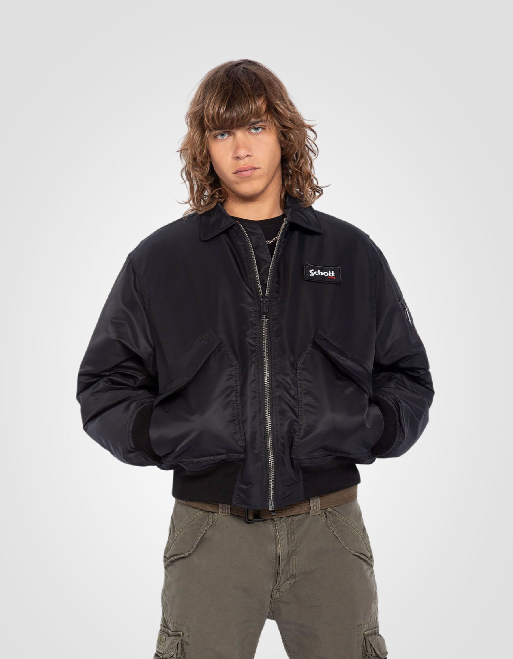 Bomber CWU 90's en nylon recyclé, coupe oversize-3