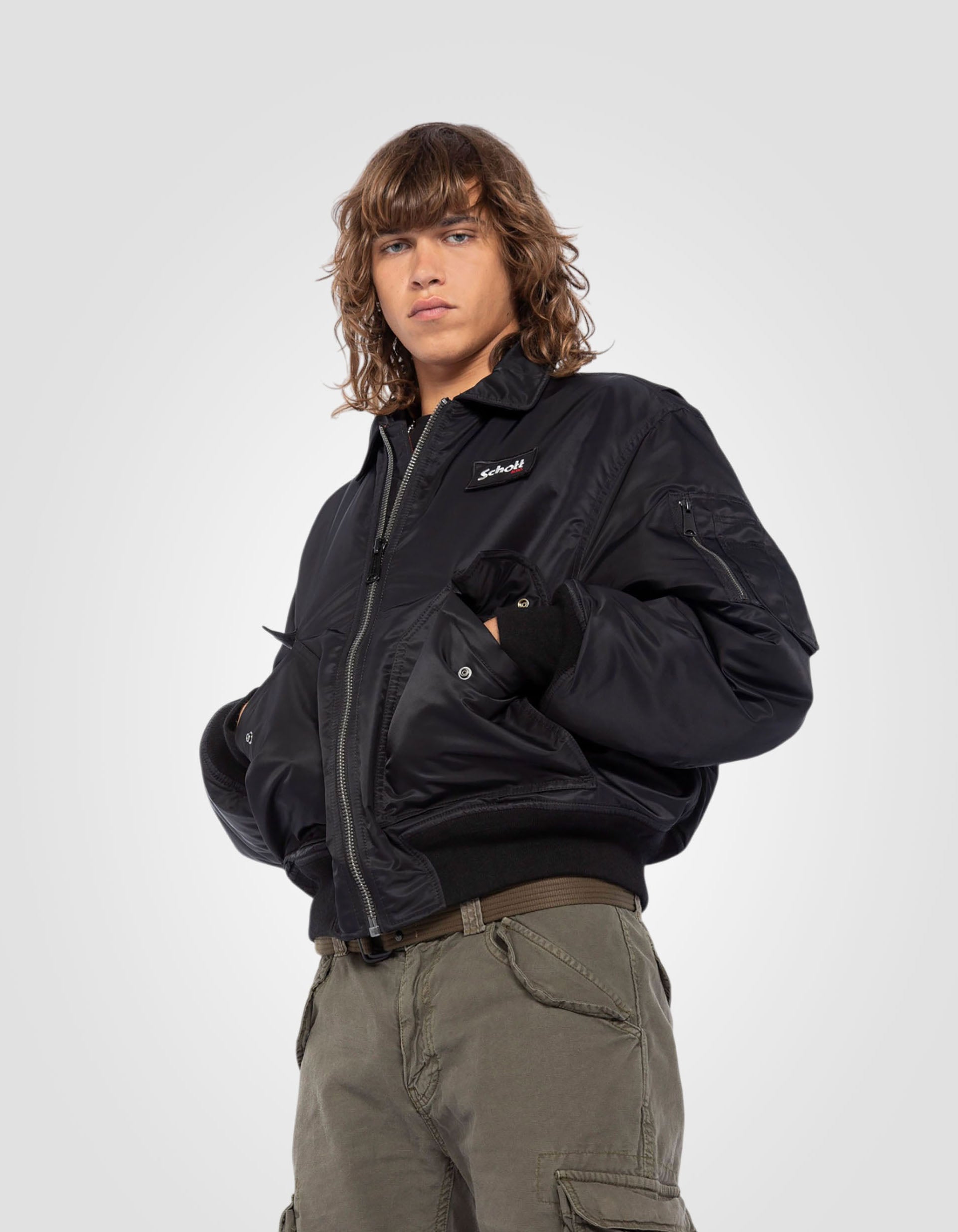 Bomber CWU 90's en nylon recyclé, coupe oversize-5