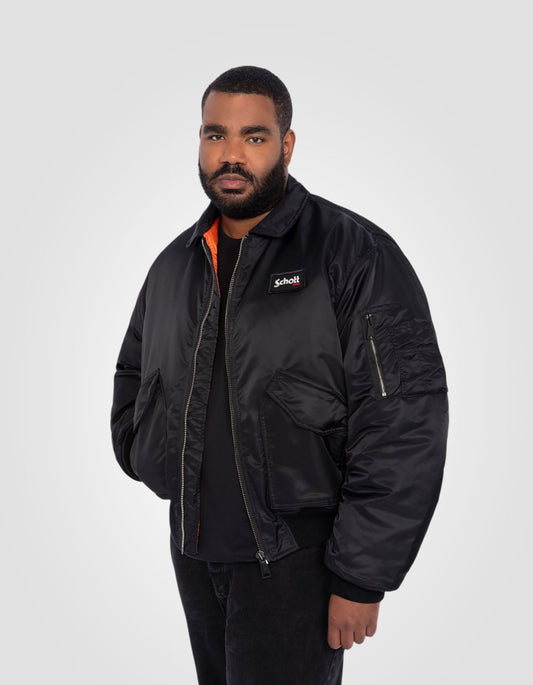 Bomber CWU coupe 90's en nylon recyclé, Grande taille