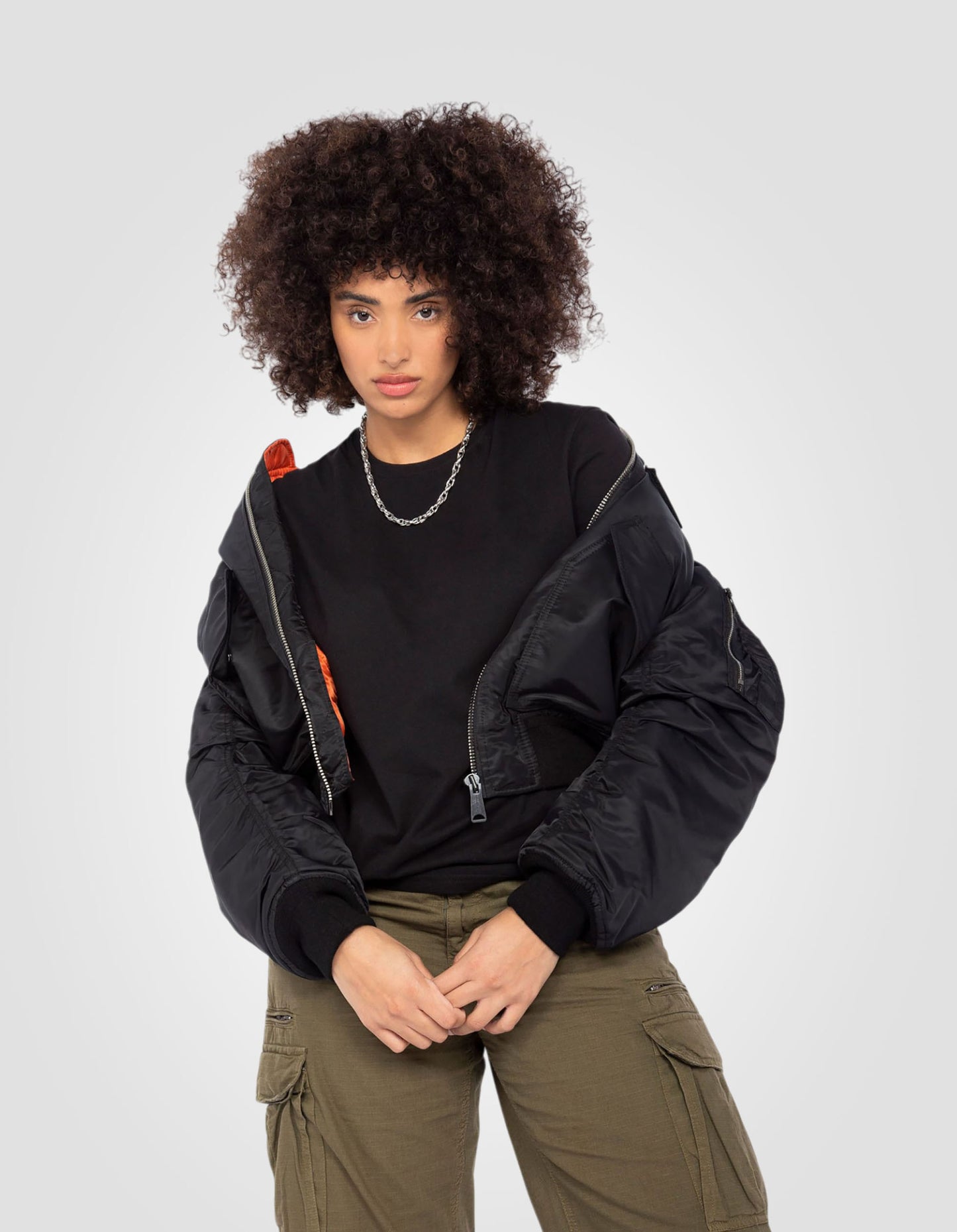 Recycled Nylon CWU 90's Bomber jacket, oversize fit