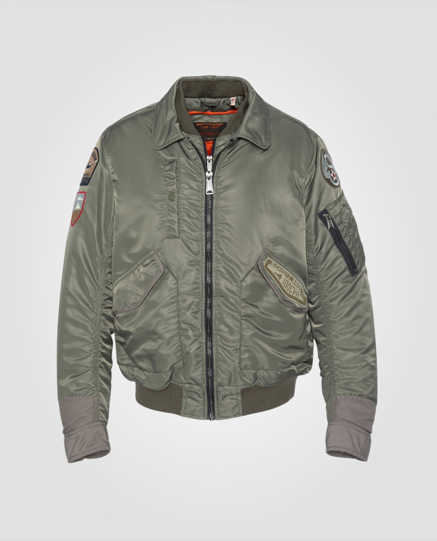 Patched CWU pilot jacket, standard fit