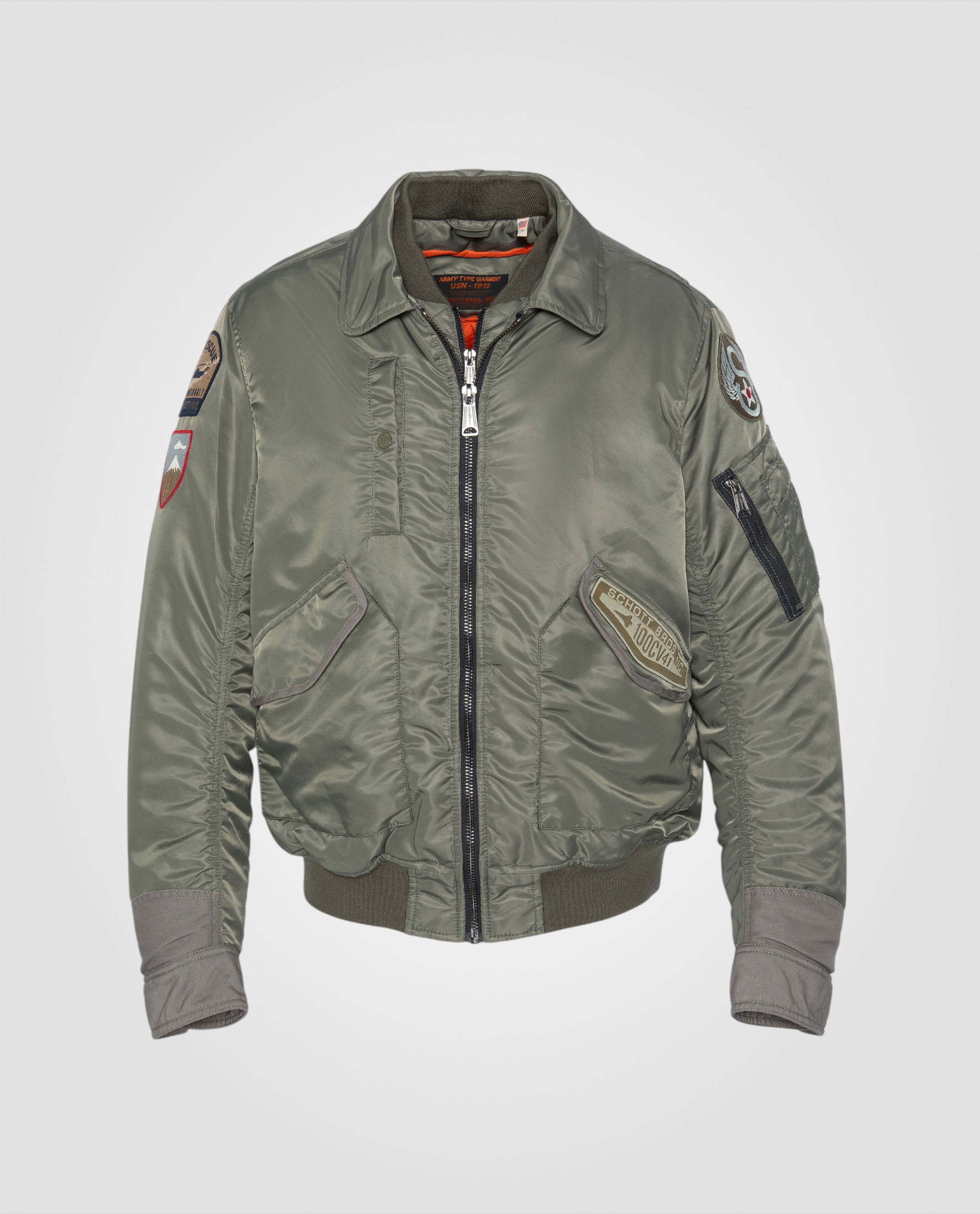 Patched CWU pilot jacket, standard fit-1