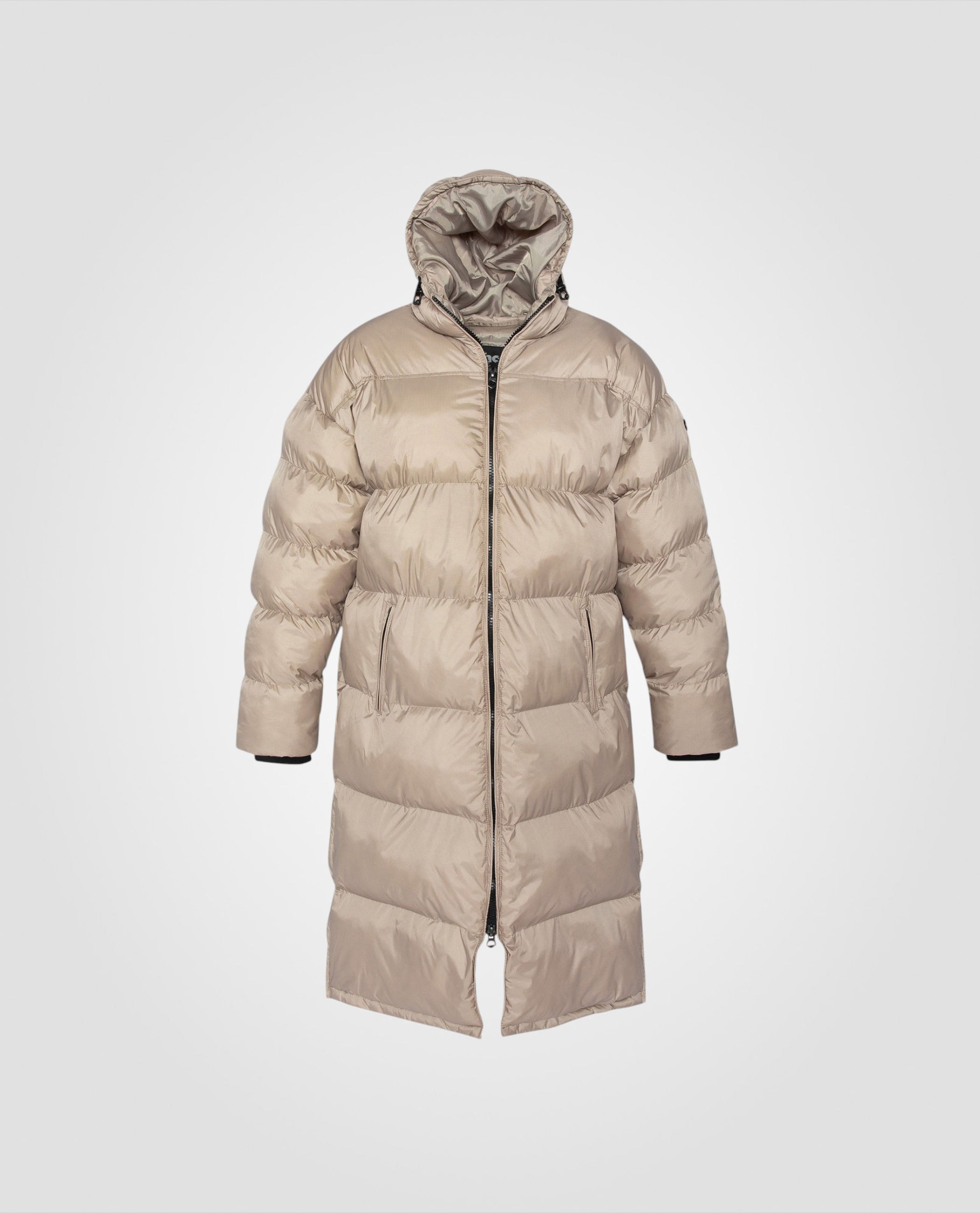 Extra long hooded puffer jacket-2