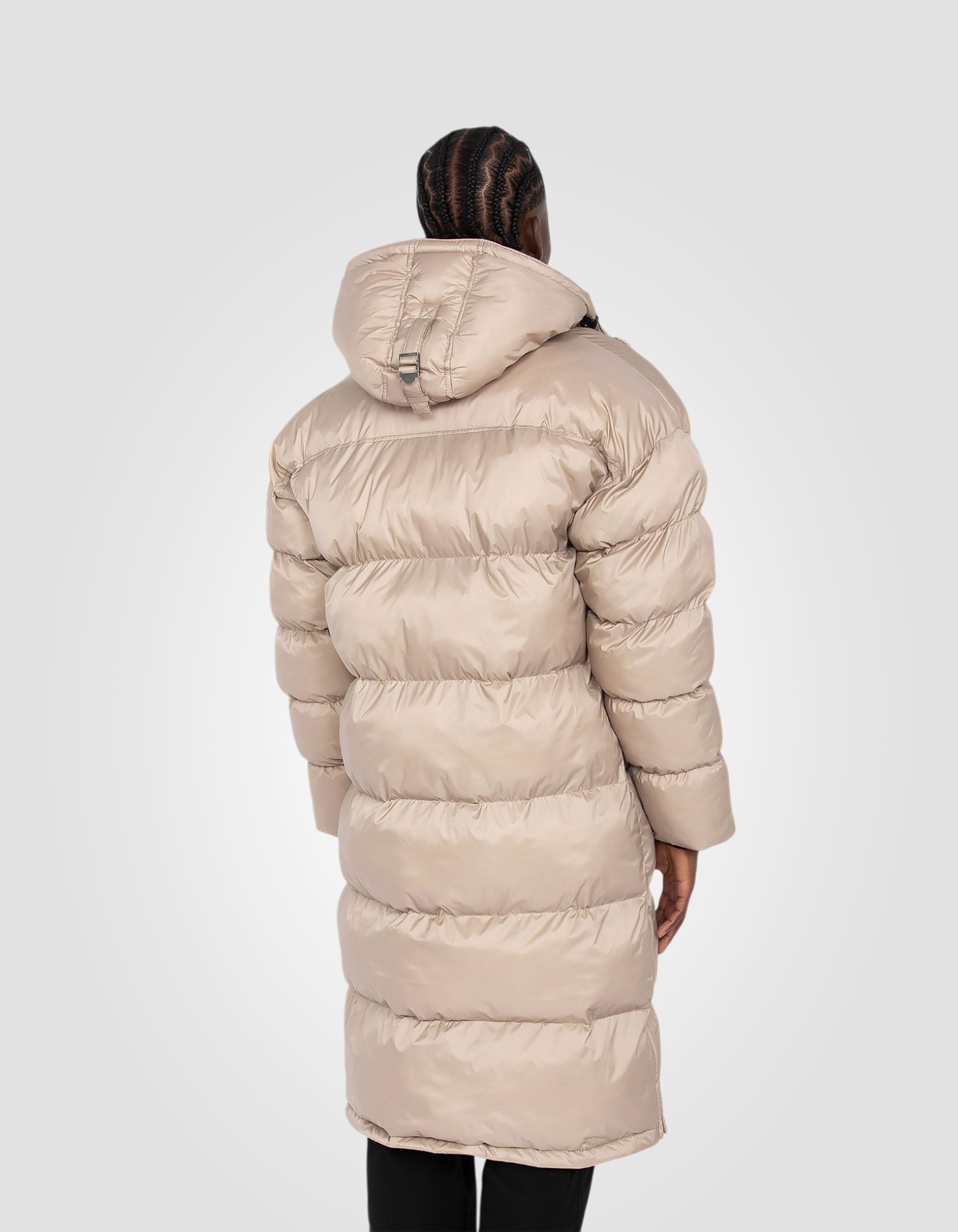 Extra long hooded puffer jacket-7