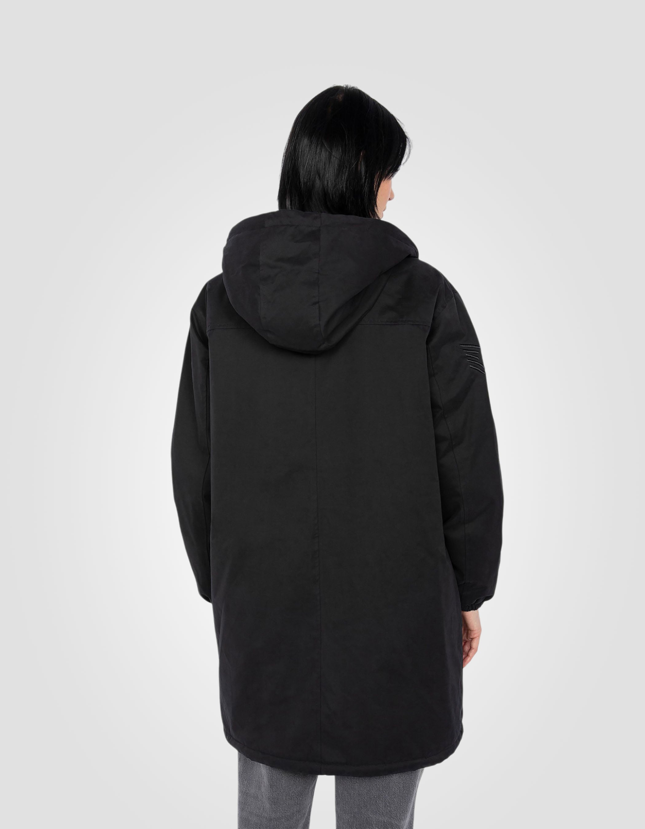 Oversized hooded parka with sherpa lining-7