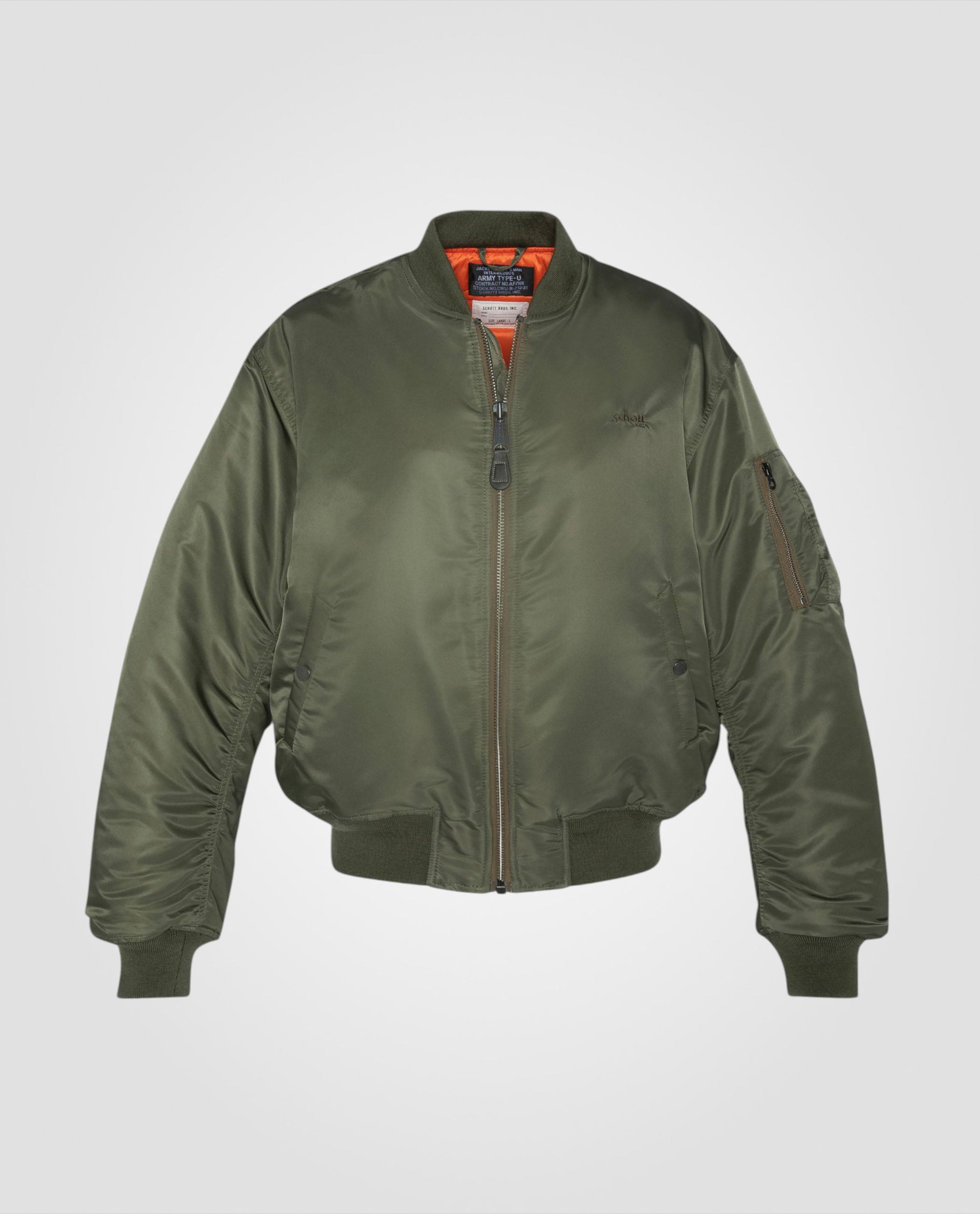 Recycled Nylon MA-1 90's bomber jacket, oversize fit-2