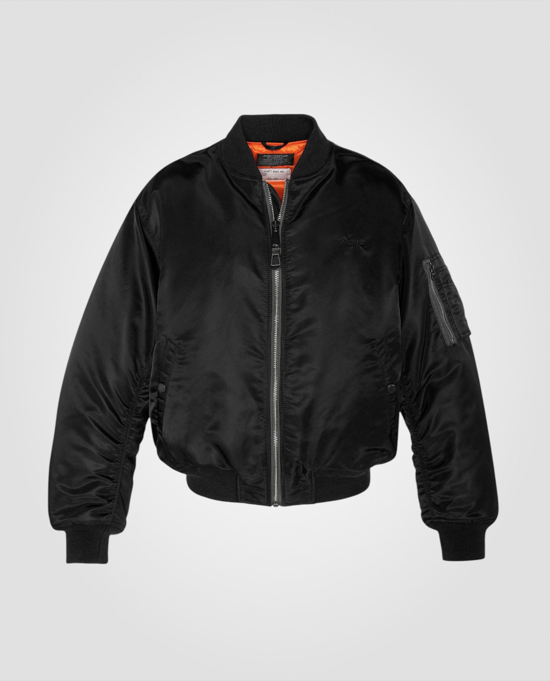 Recycled Nylon MA-1 90's bomber jacket, oversize fit-2