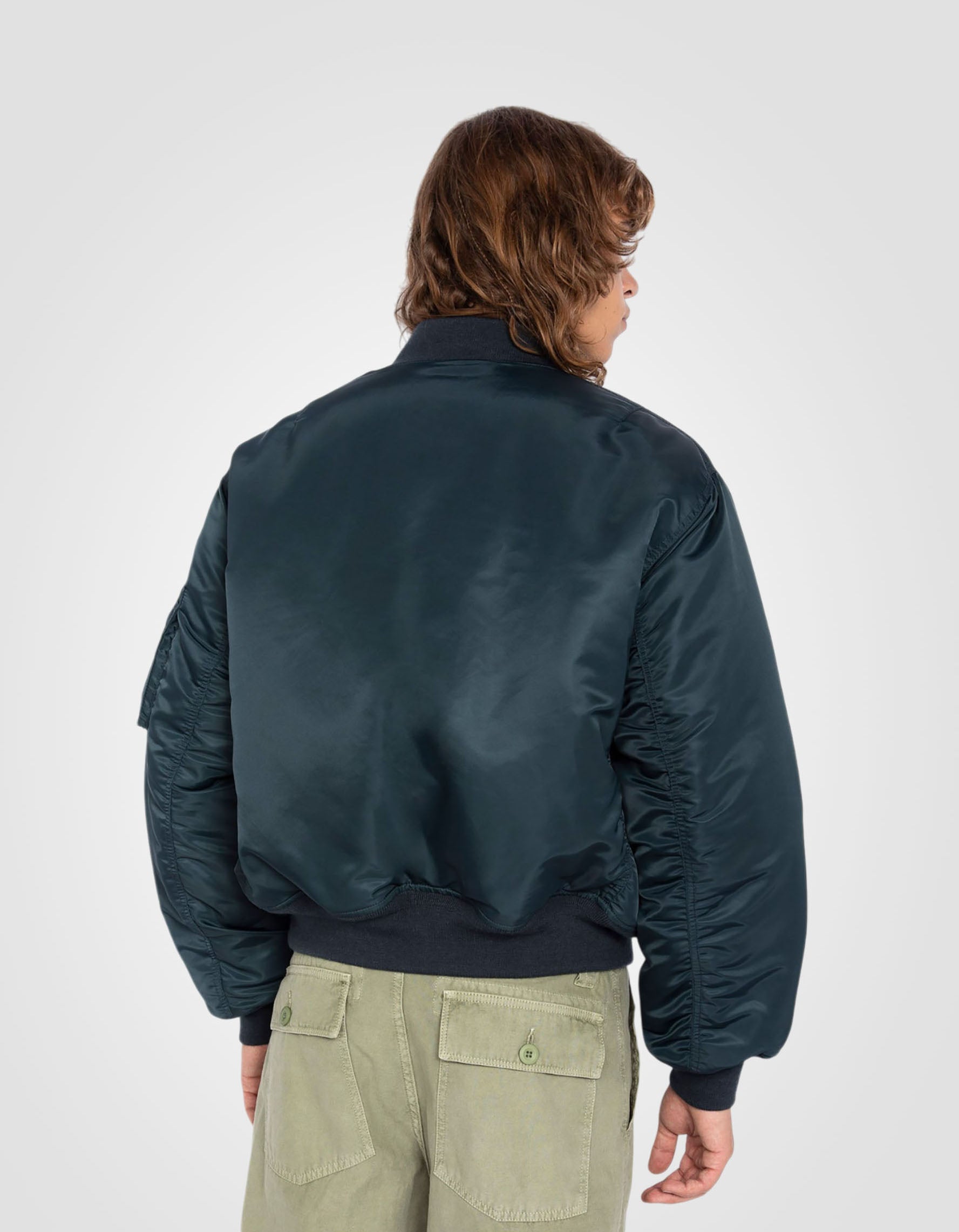 Recycled Nylon MA-1 90's bomber jacket, oversize fit-8