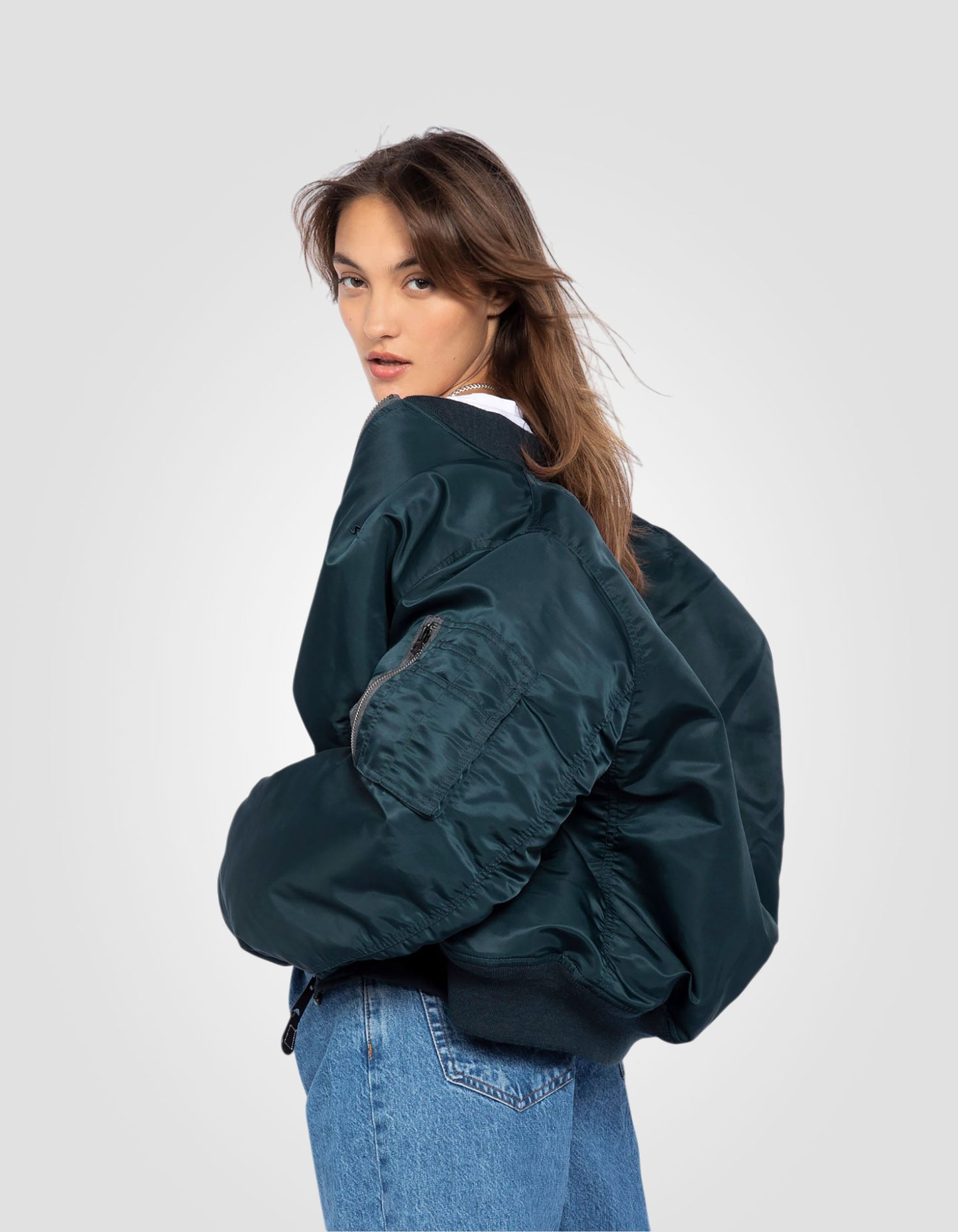 Bomber MA-1 coupe 90's en nylon recyclé