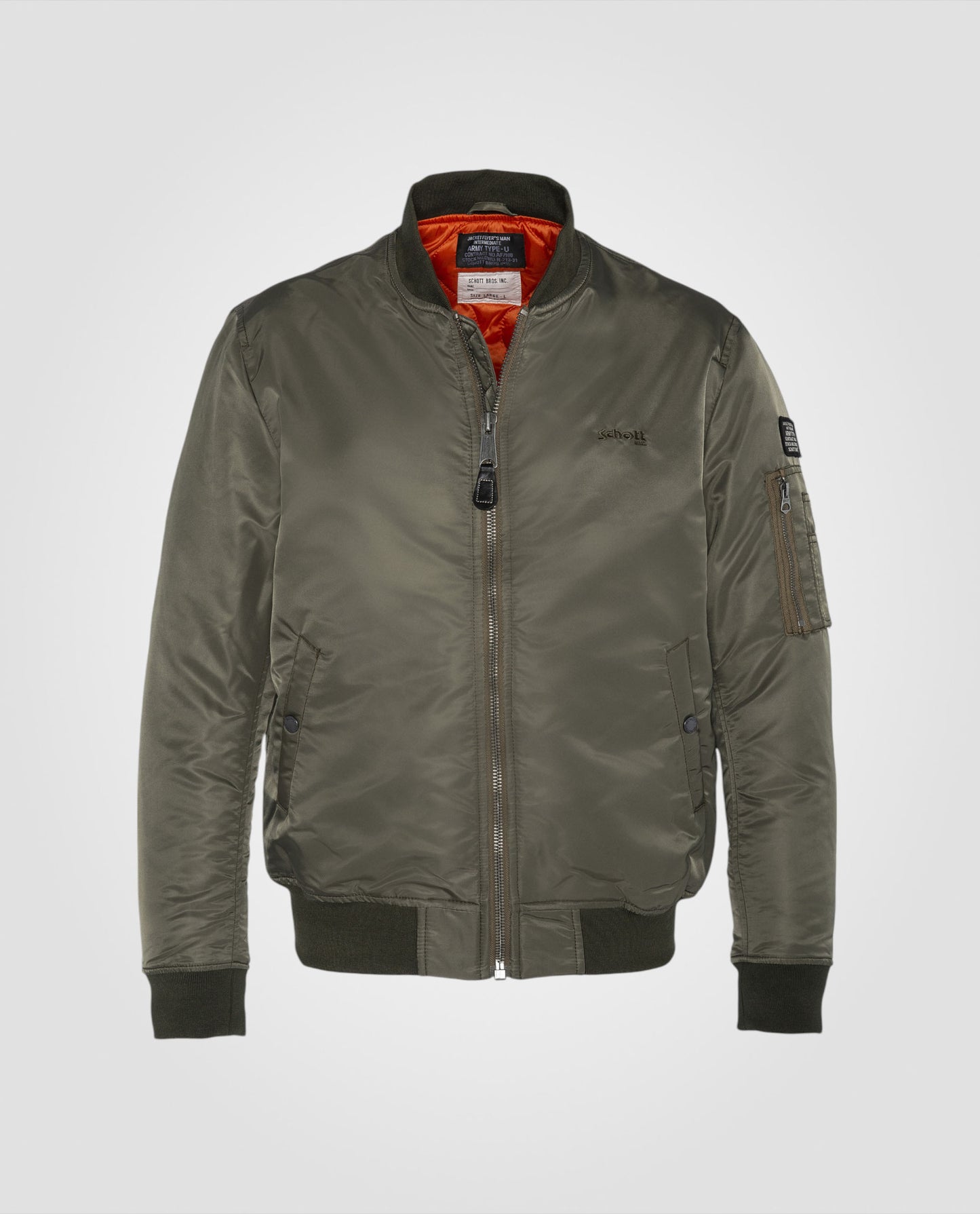 Recycled Nylon MA-1 bomber jacket, slim fit