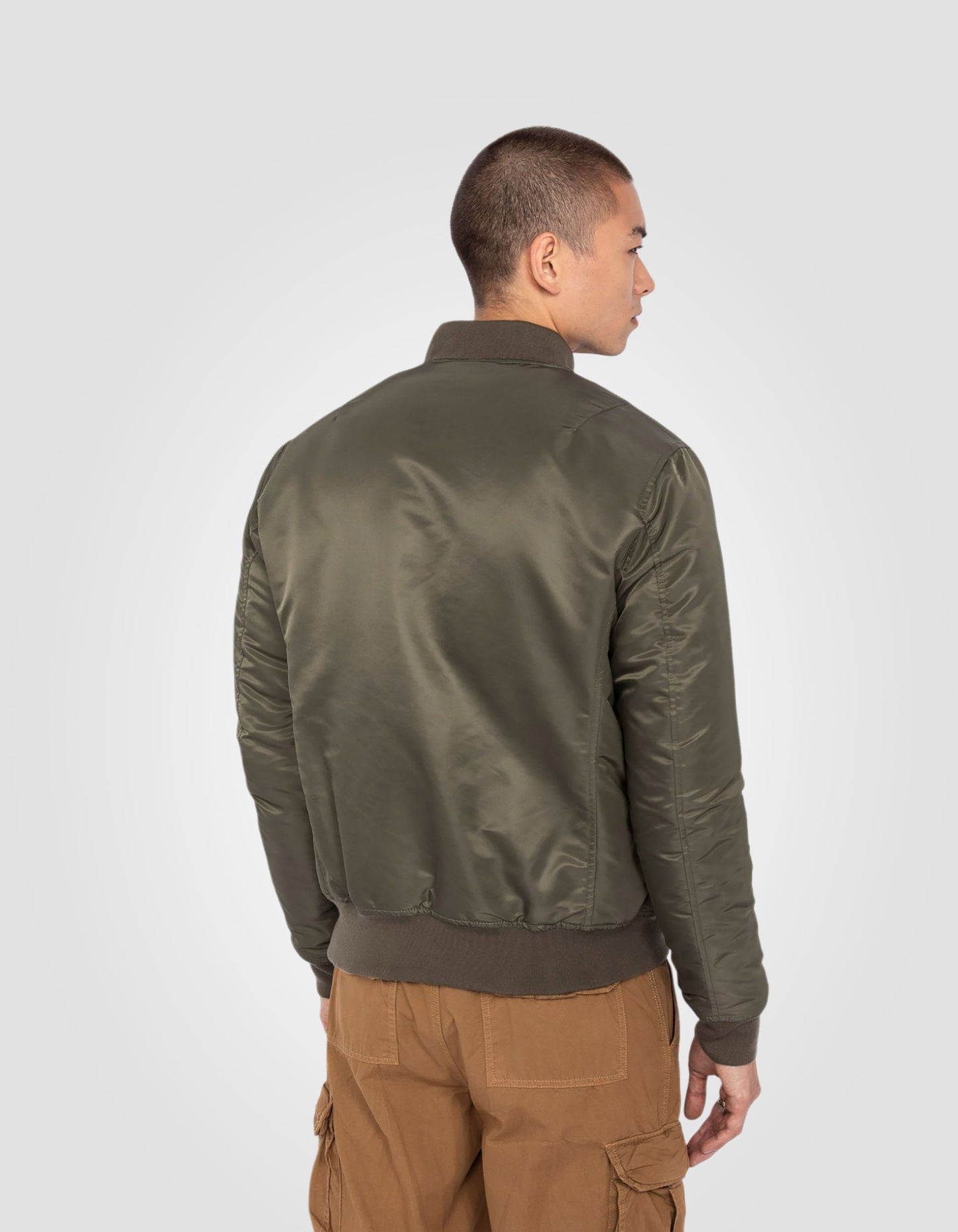 Recycled Nylon MA-1 bomber jacket, slim fit