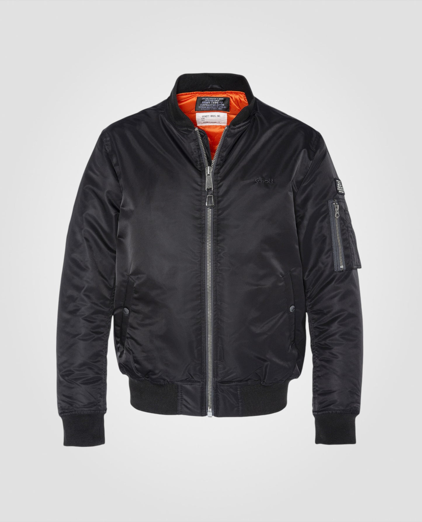 Recycled Nylon MA-1 bomber jacket, slim fit