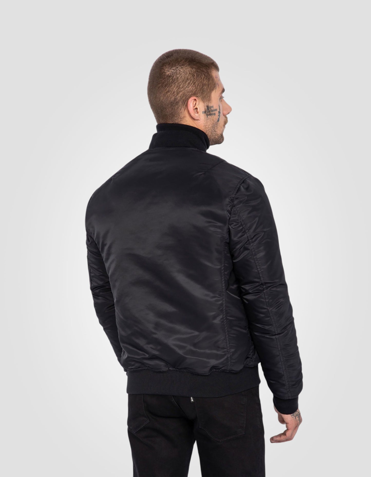 Recycled Nylon MA-1 bomber jacket, slim fit