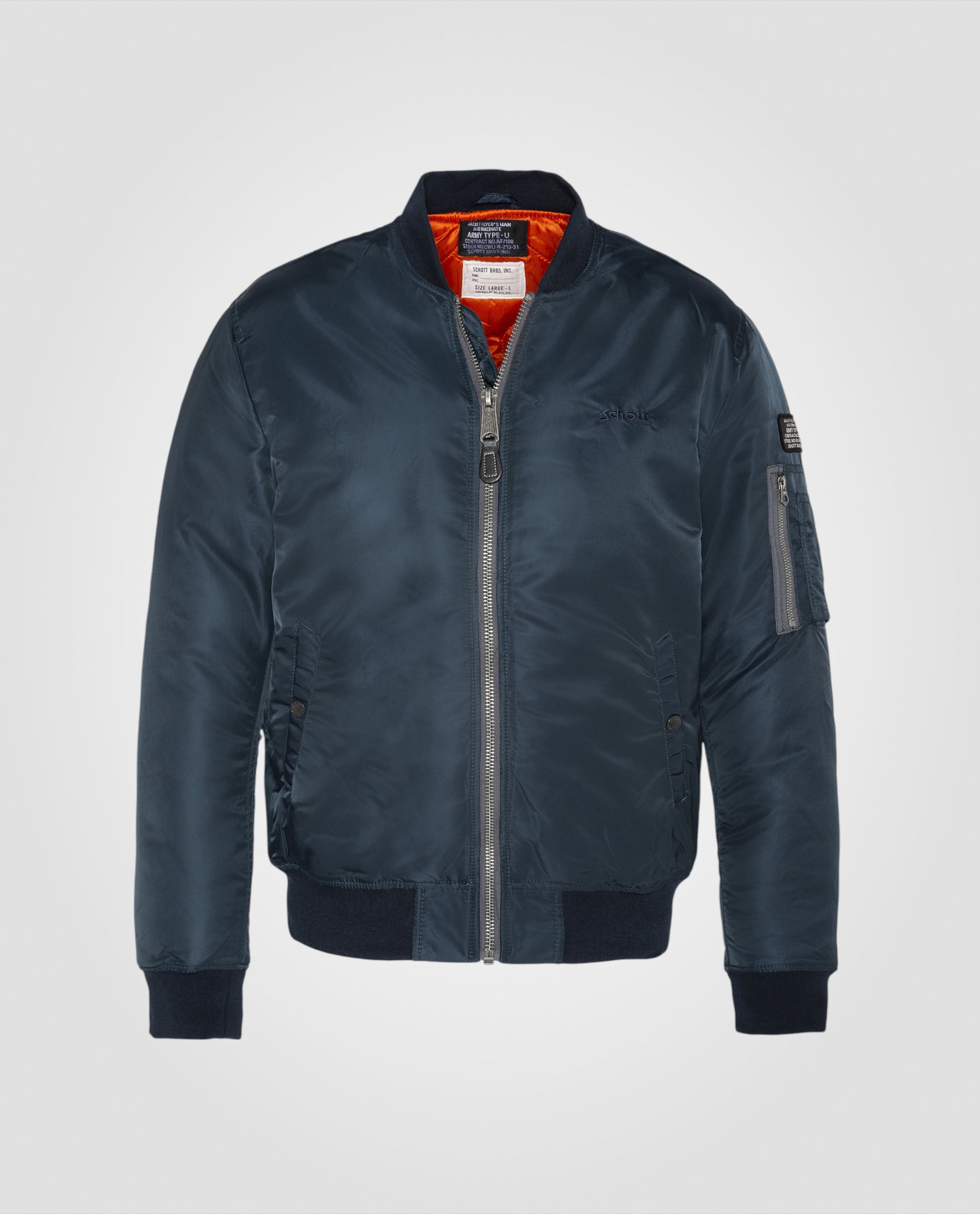 Recycled Nylon MA-1 bomber jacket, slim fit-2