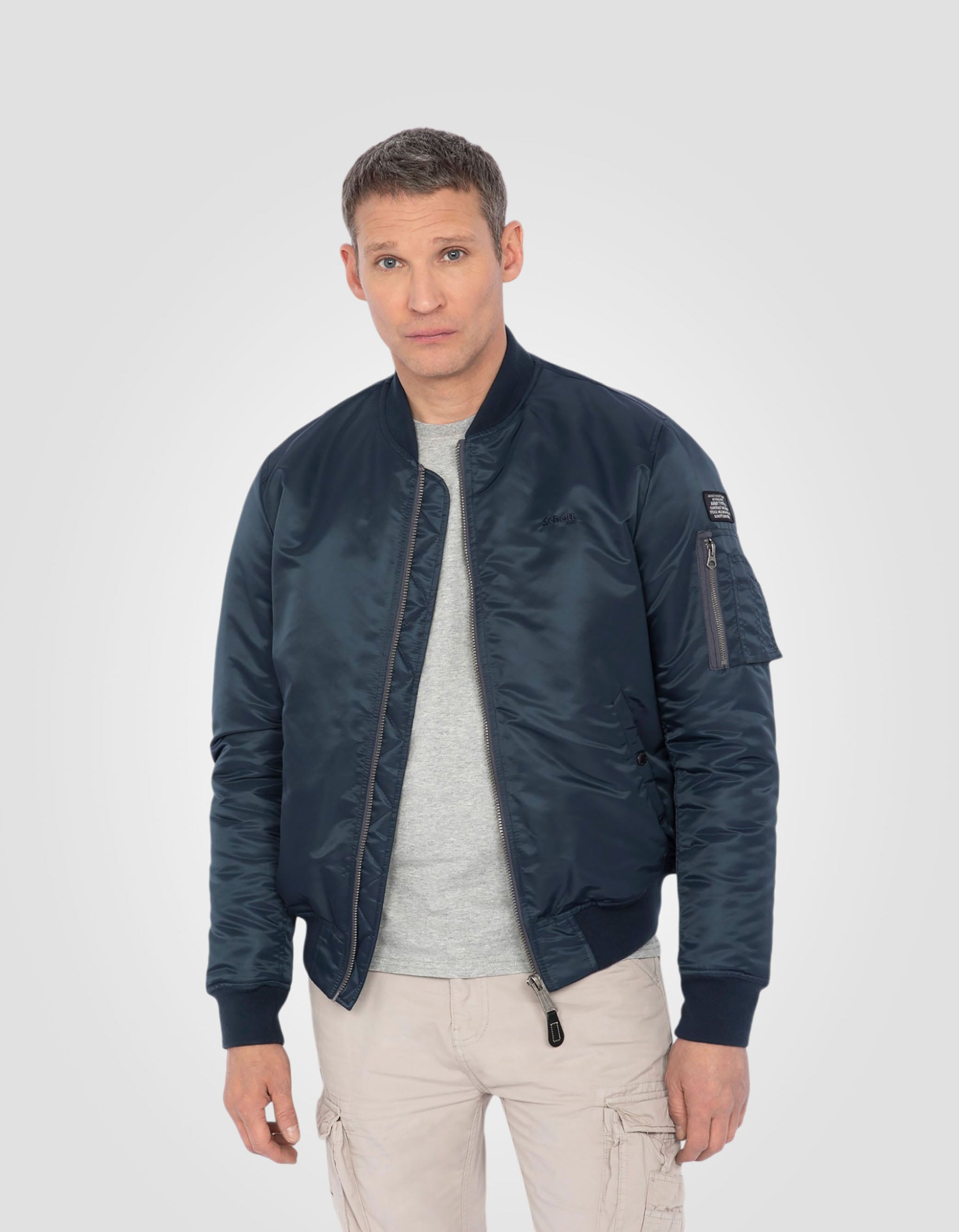 Recycled Nylon MA-1 bomber jacket, slim fit-4