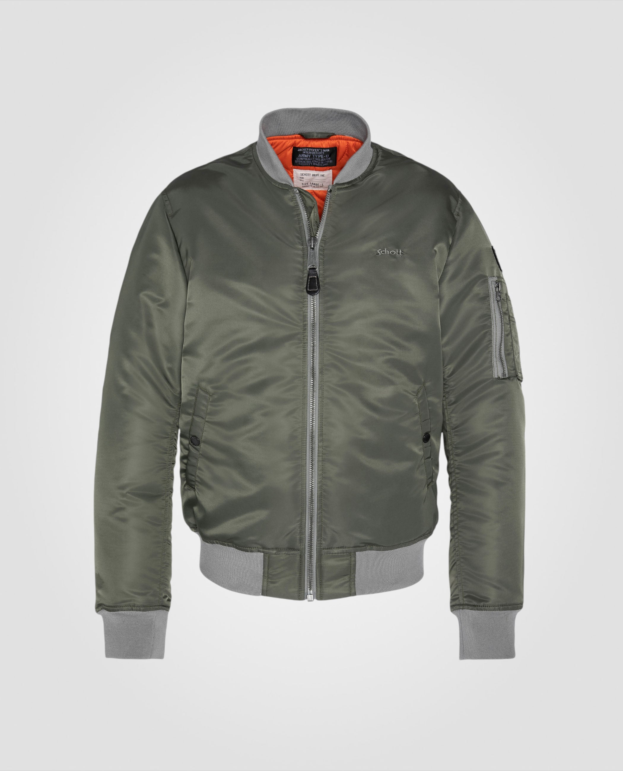 Recycled Nylon MA-1 bomber jacket, slim fit-2