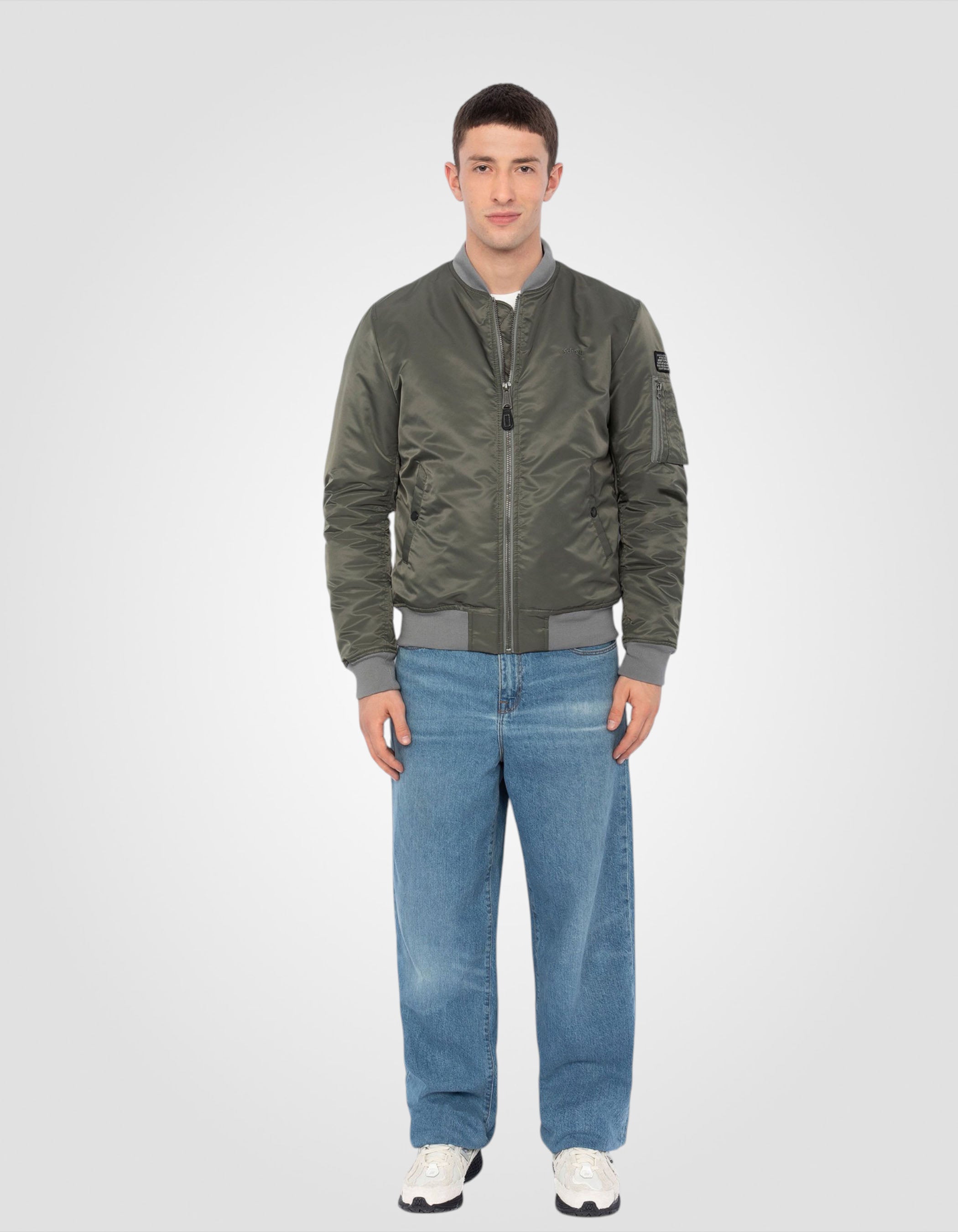 Recycled Nylon MA-1 bomber jacket, slim fit-1