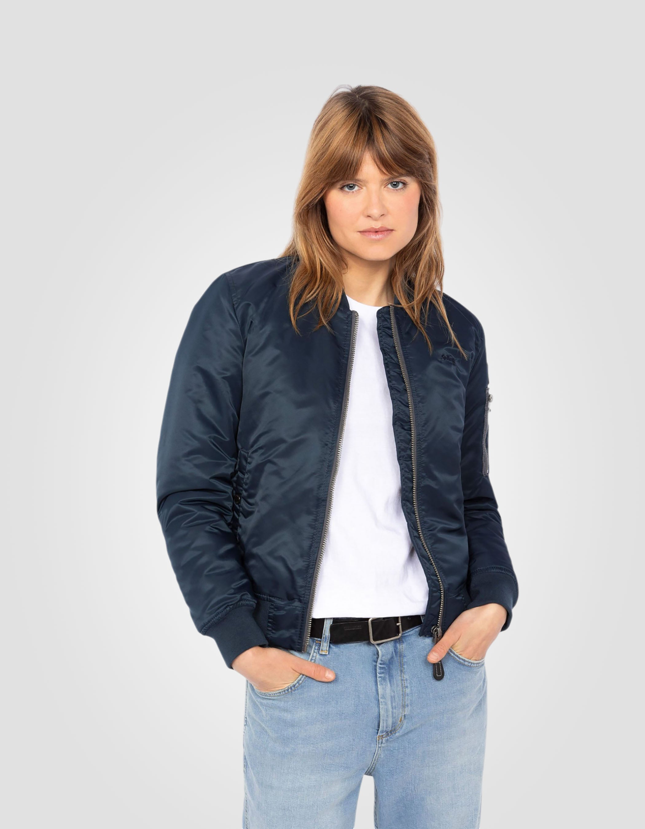 Recycled Nylon MA-1 bomber jacket, slim fit-4