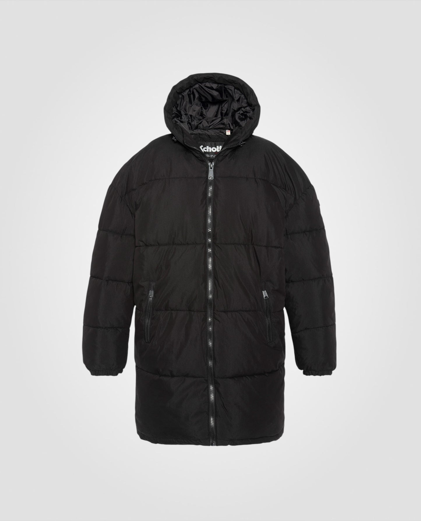 Long hooded puffer jacket