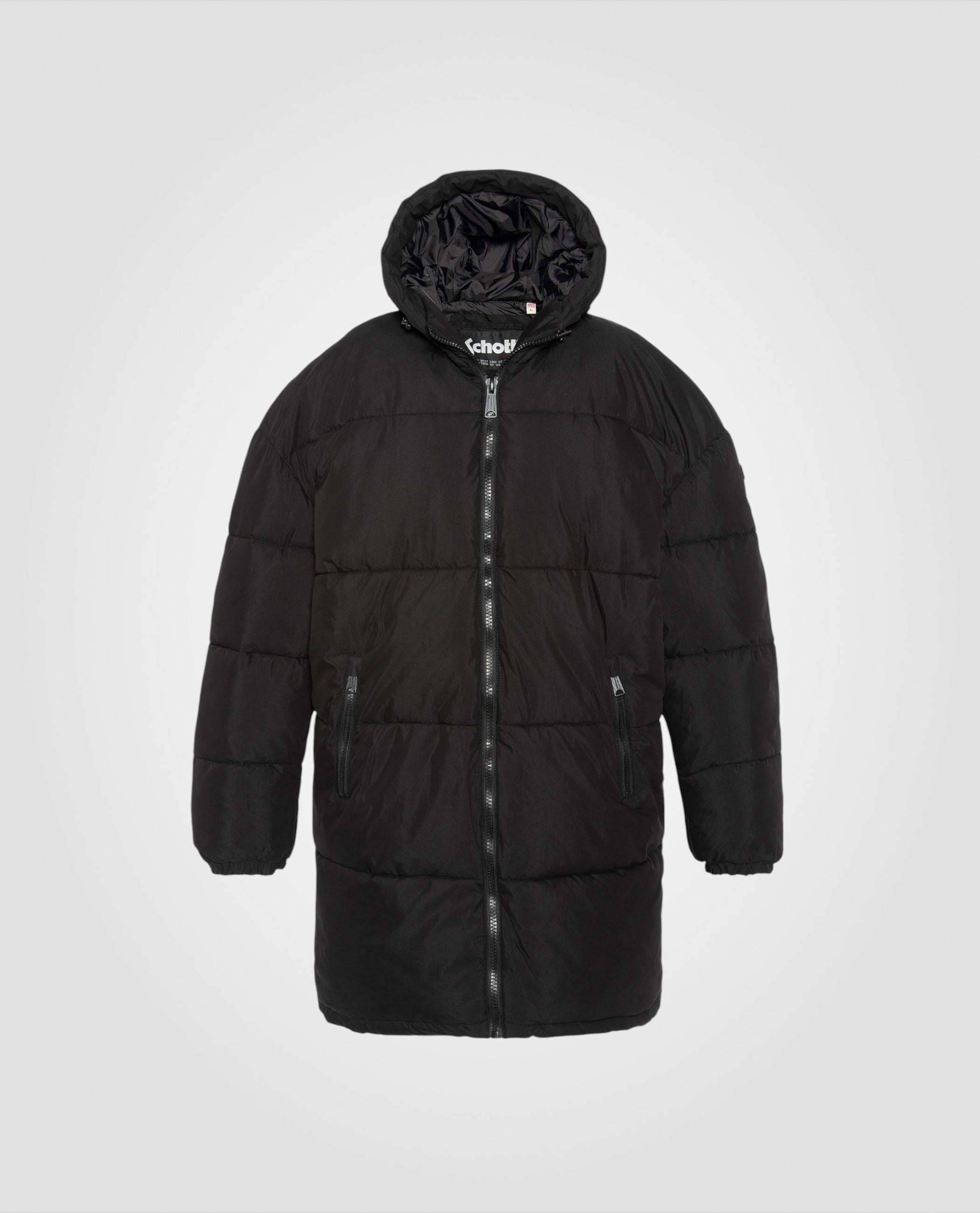 Long hooded puffer jacket-1