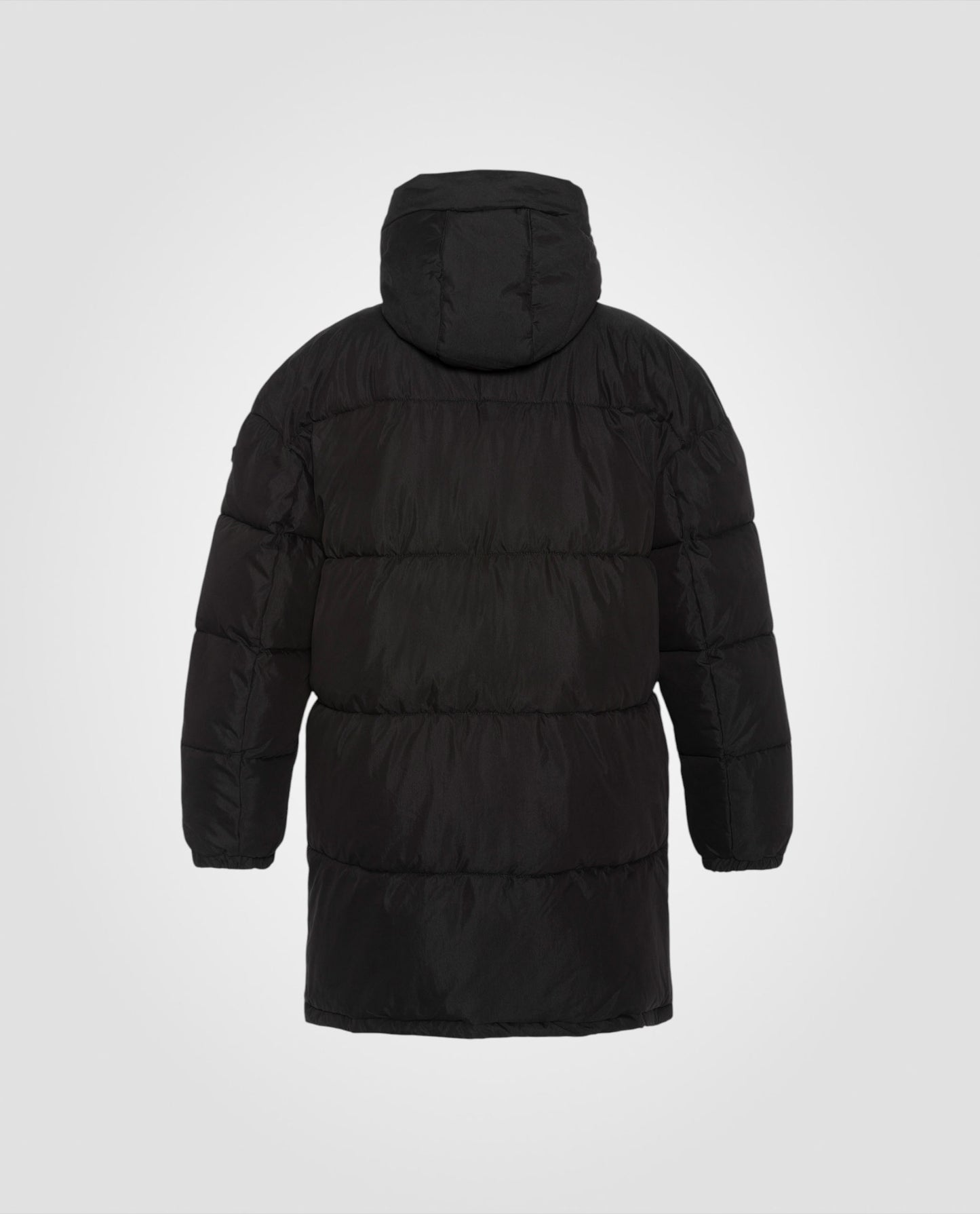 Long hooded puffer jacket