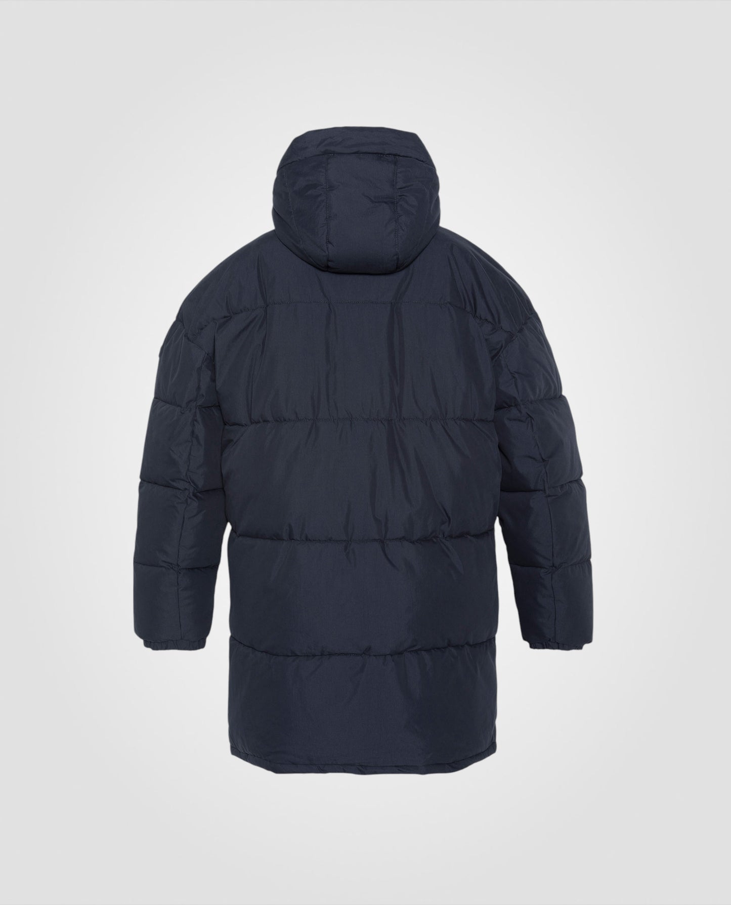 Long hooded puffer jacket