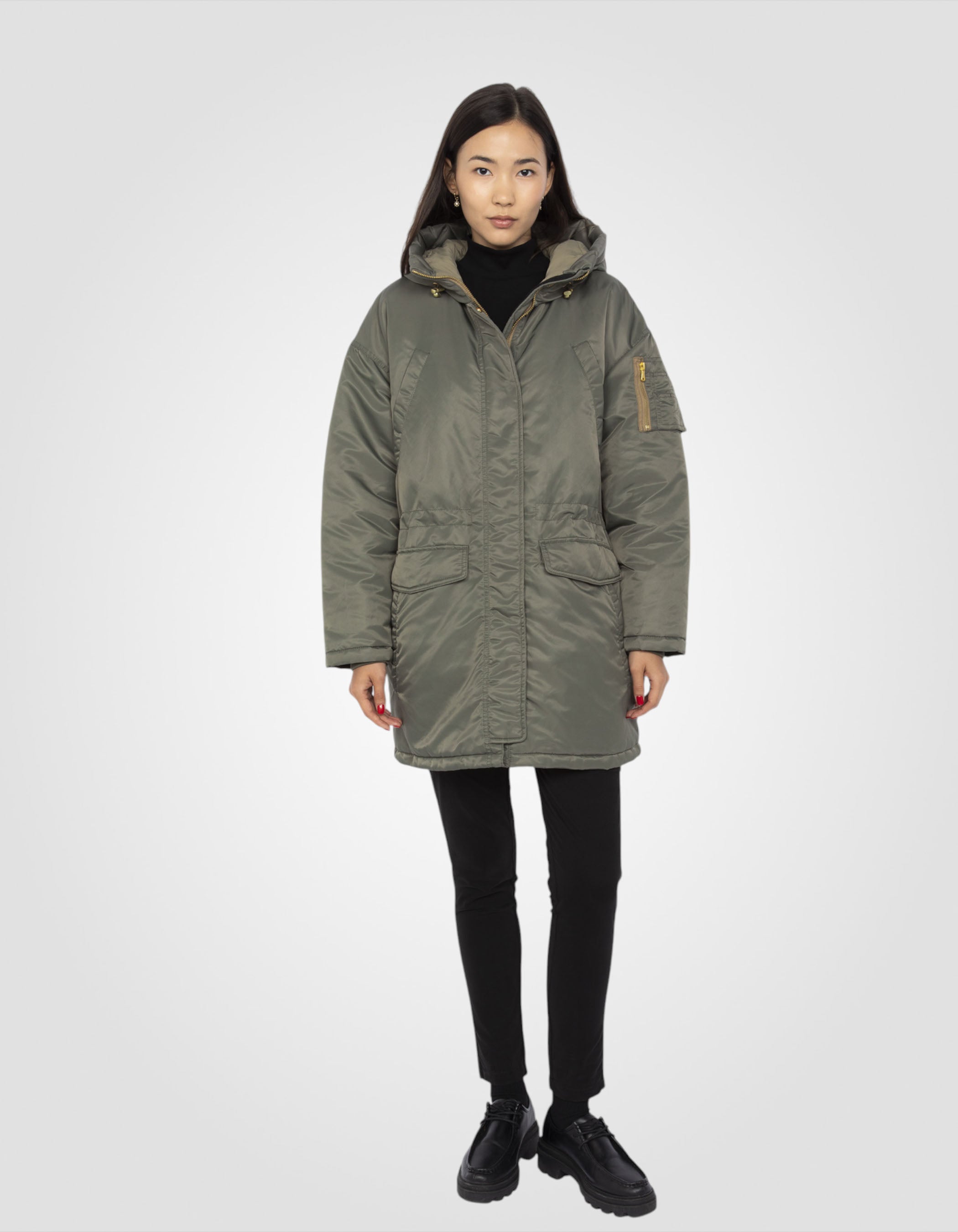 Oversize hooded army parka-1