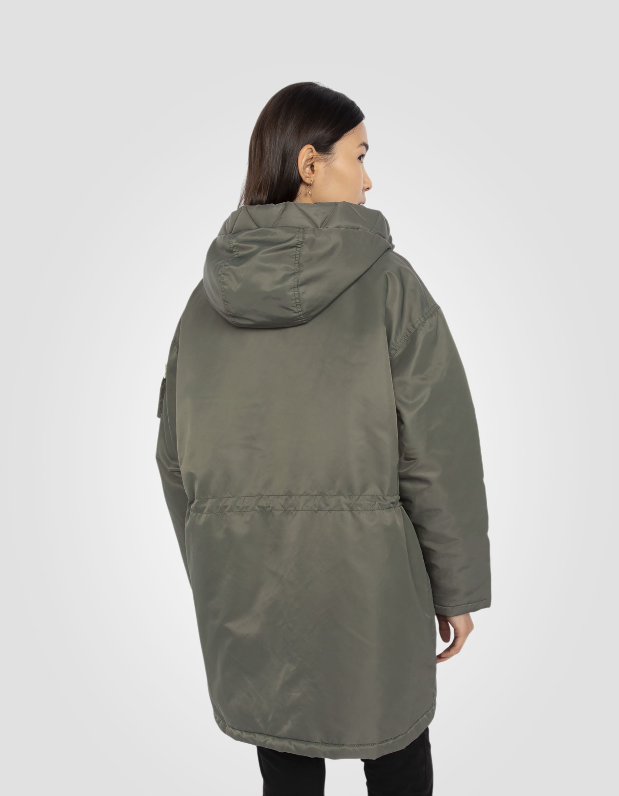 Oversize hooded army parka-6