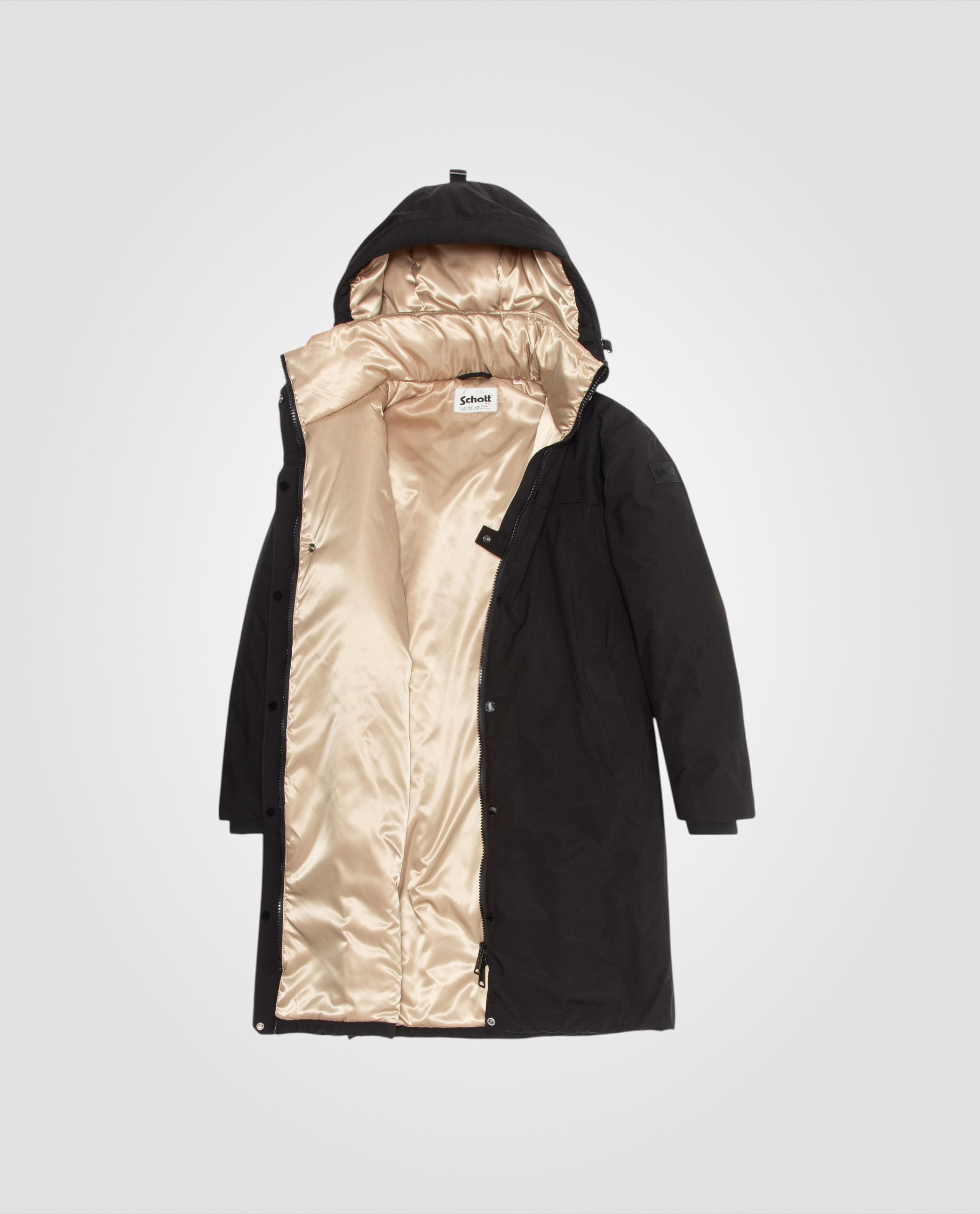 Lightweight hooded parka with welded seams-9