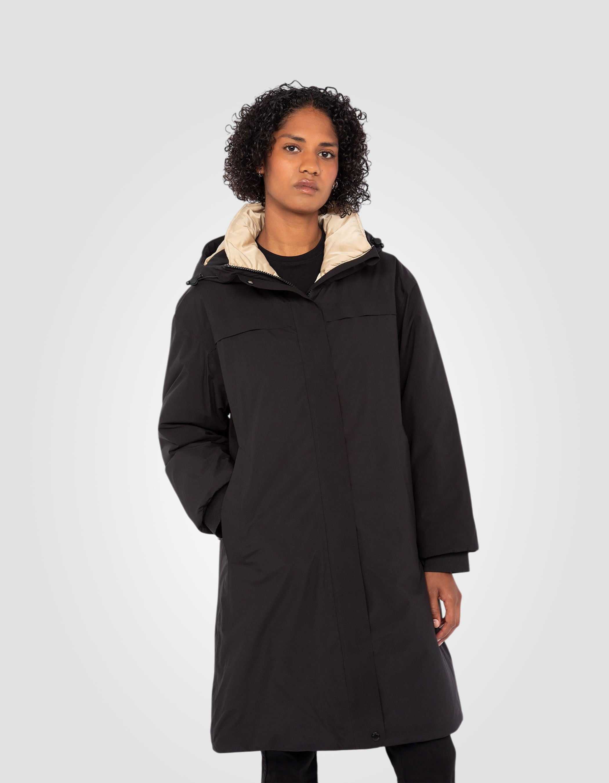 Lightweight hooded parka with welded seams-3