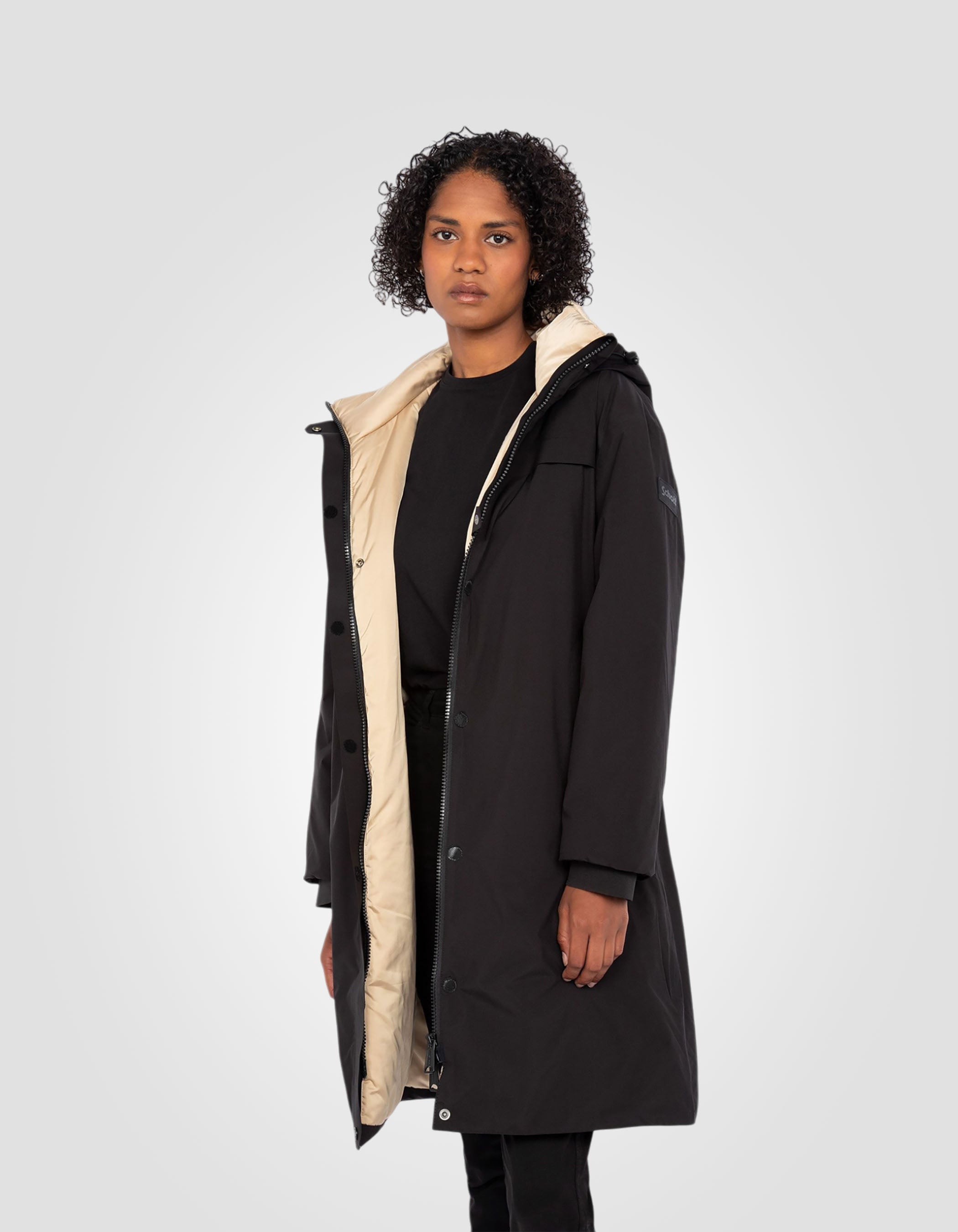 Lightweight hooded parka with welded seams-4