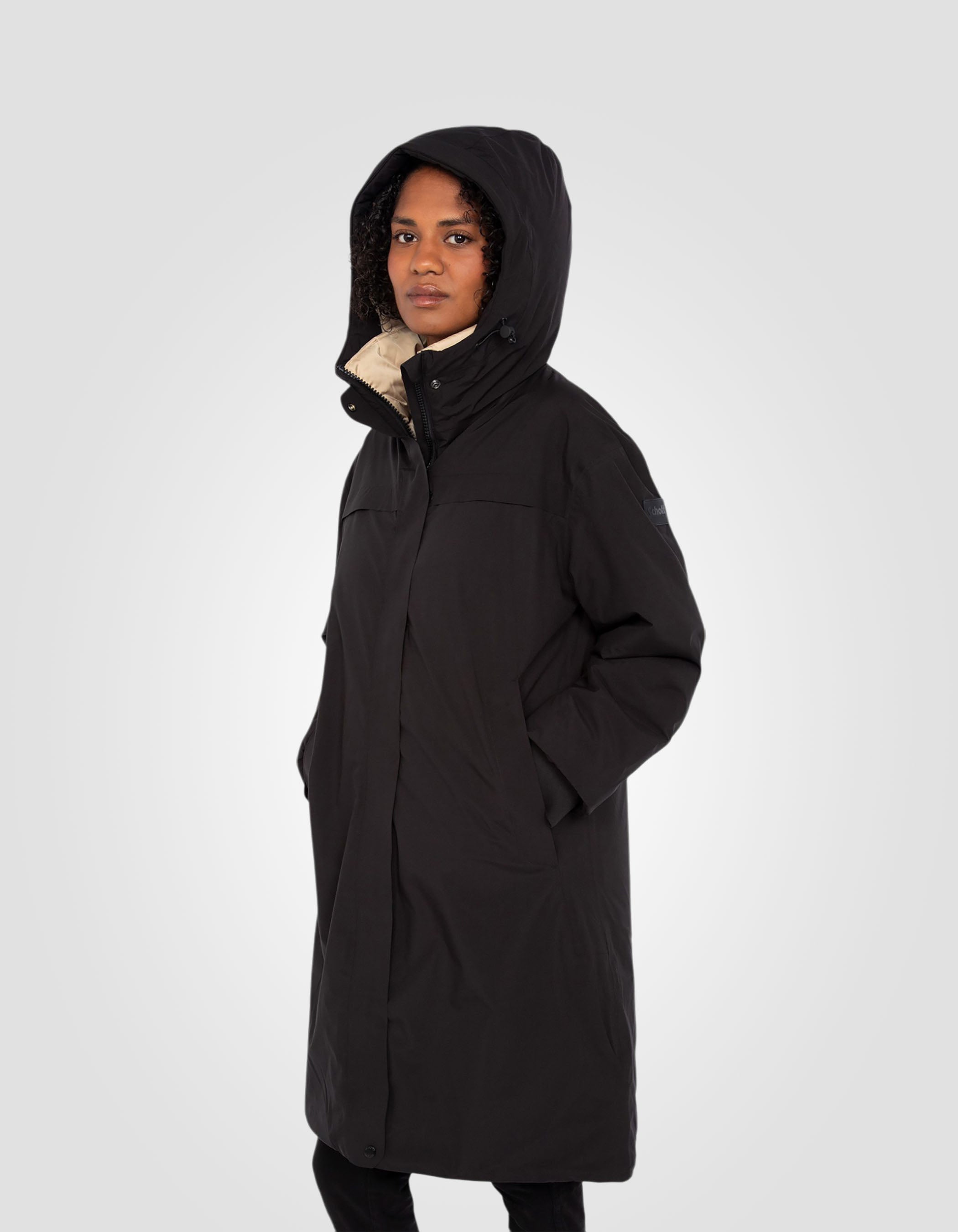 Lightweight hooded parka with welded seams-5