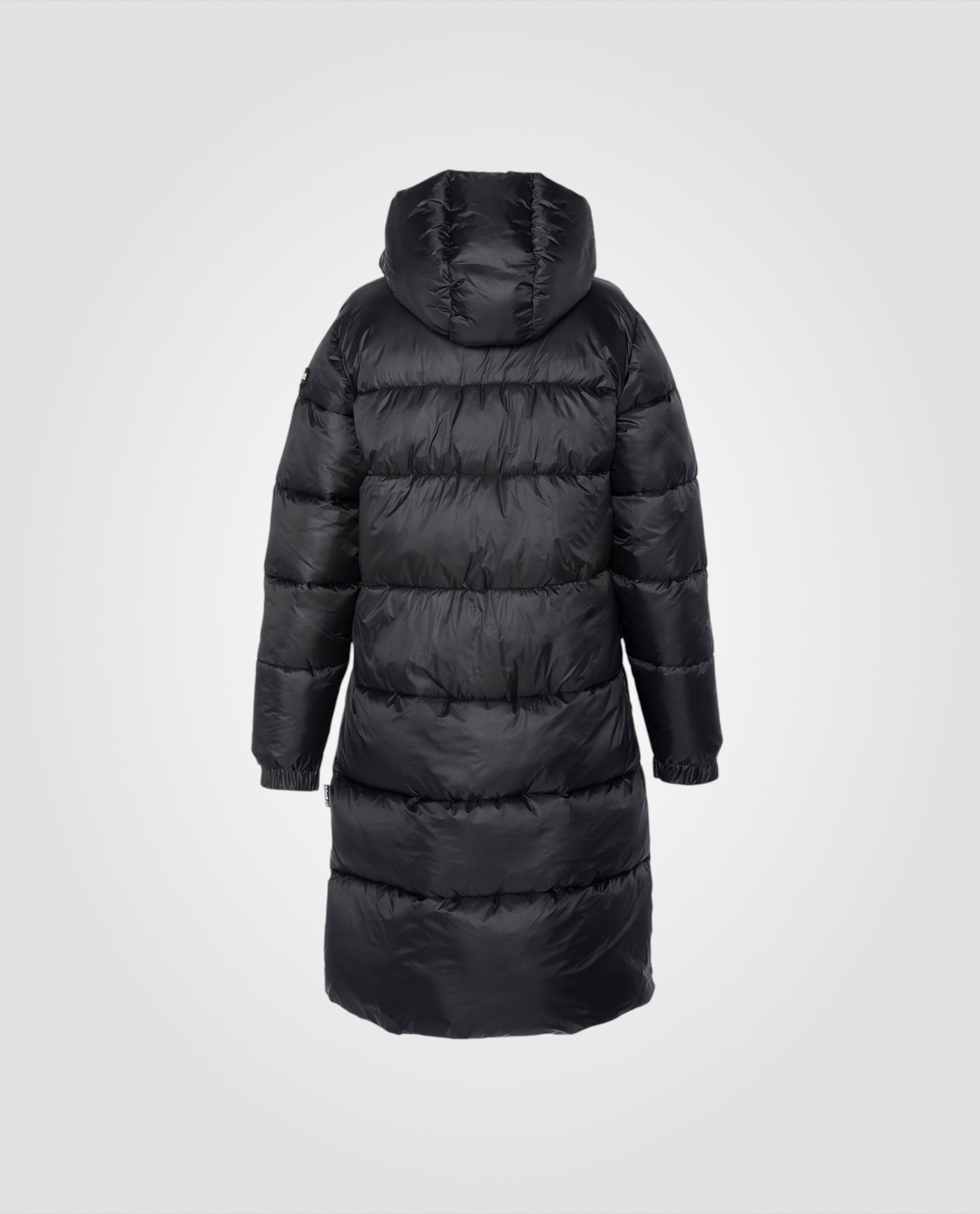 Extra long recycled nylon hooded Puffer jacket-7