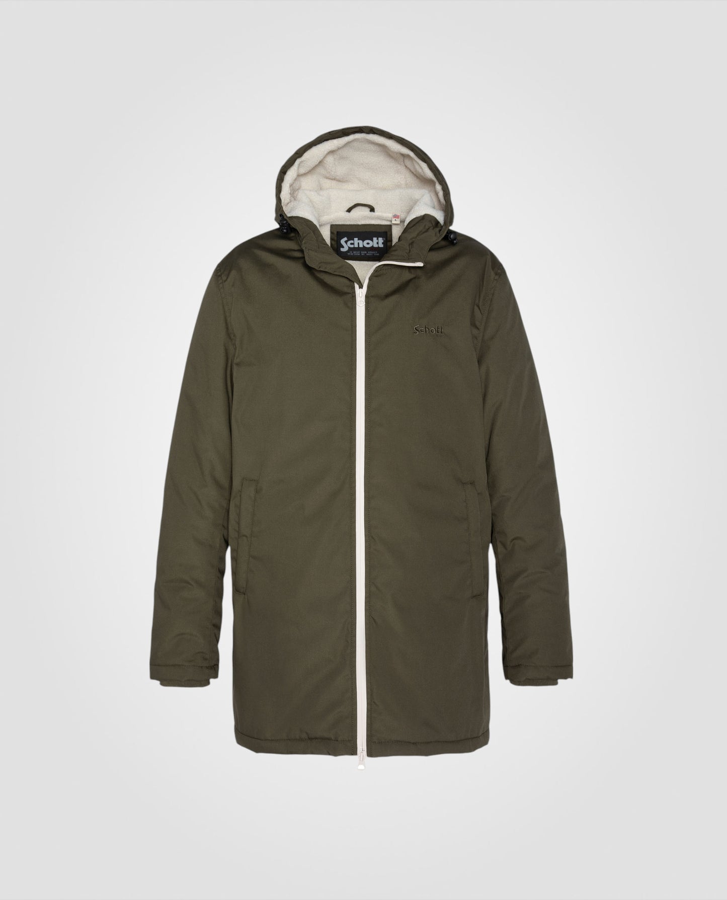 Langer Parka mit Sherpa-Futter