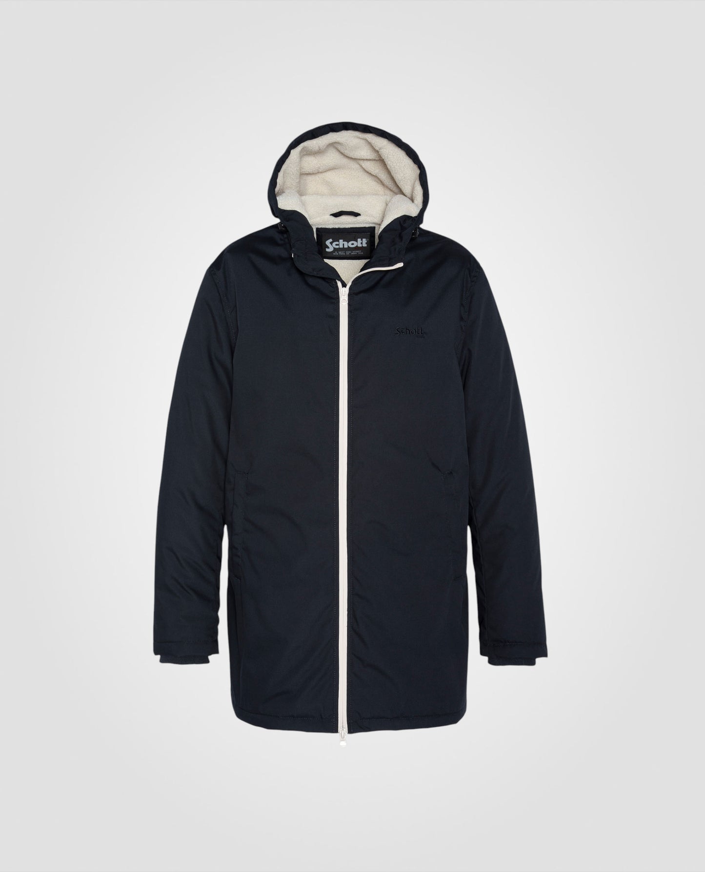 Langer Parka mit Sherpa-Futter