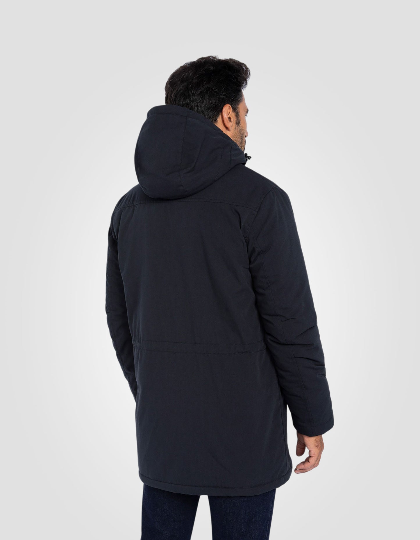 Langer Parka mit Sherpa-Futter