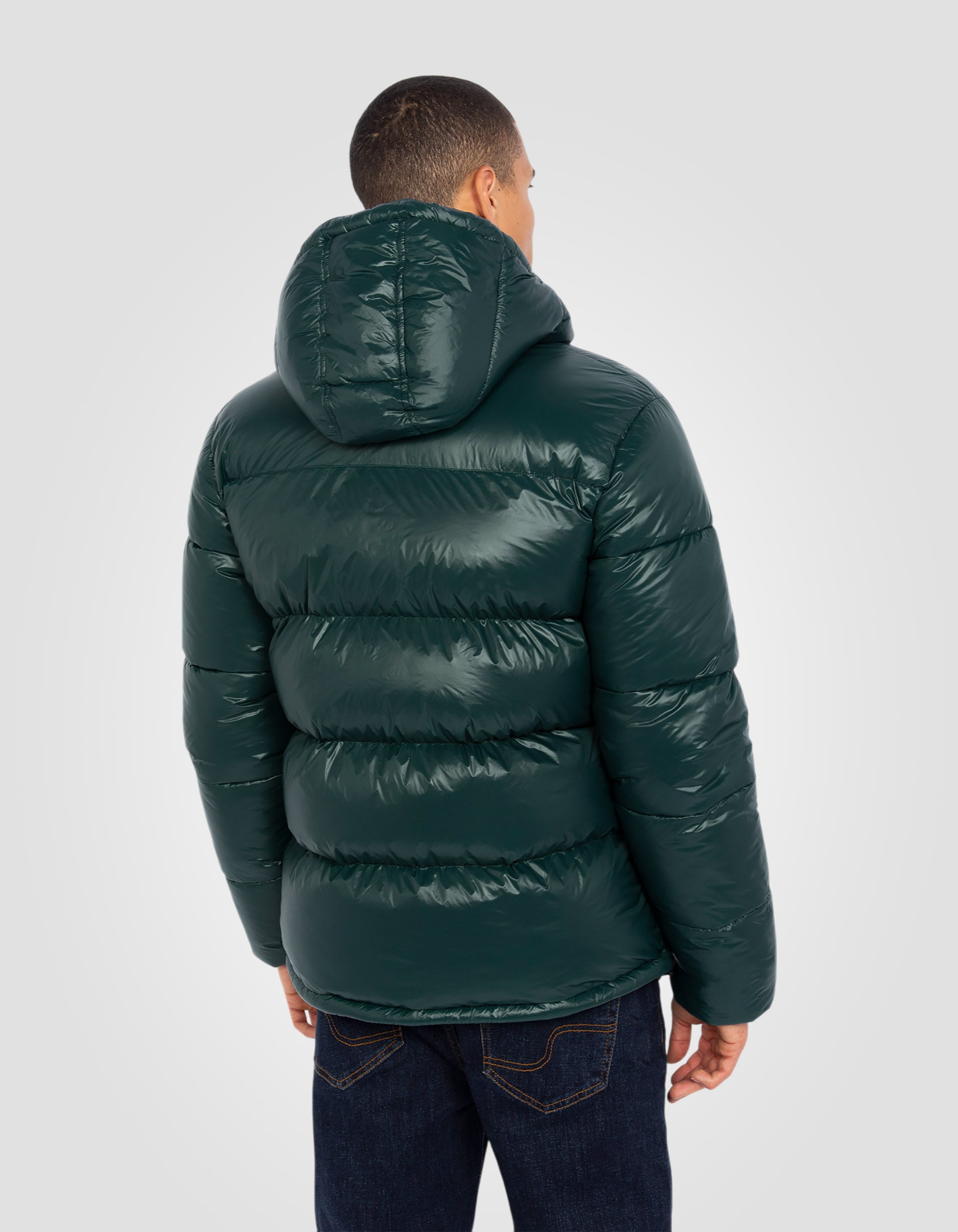 Shiny hooded puffer jacket-6