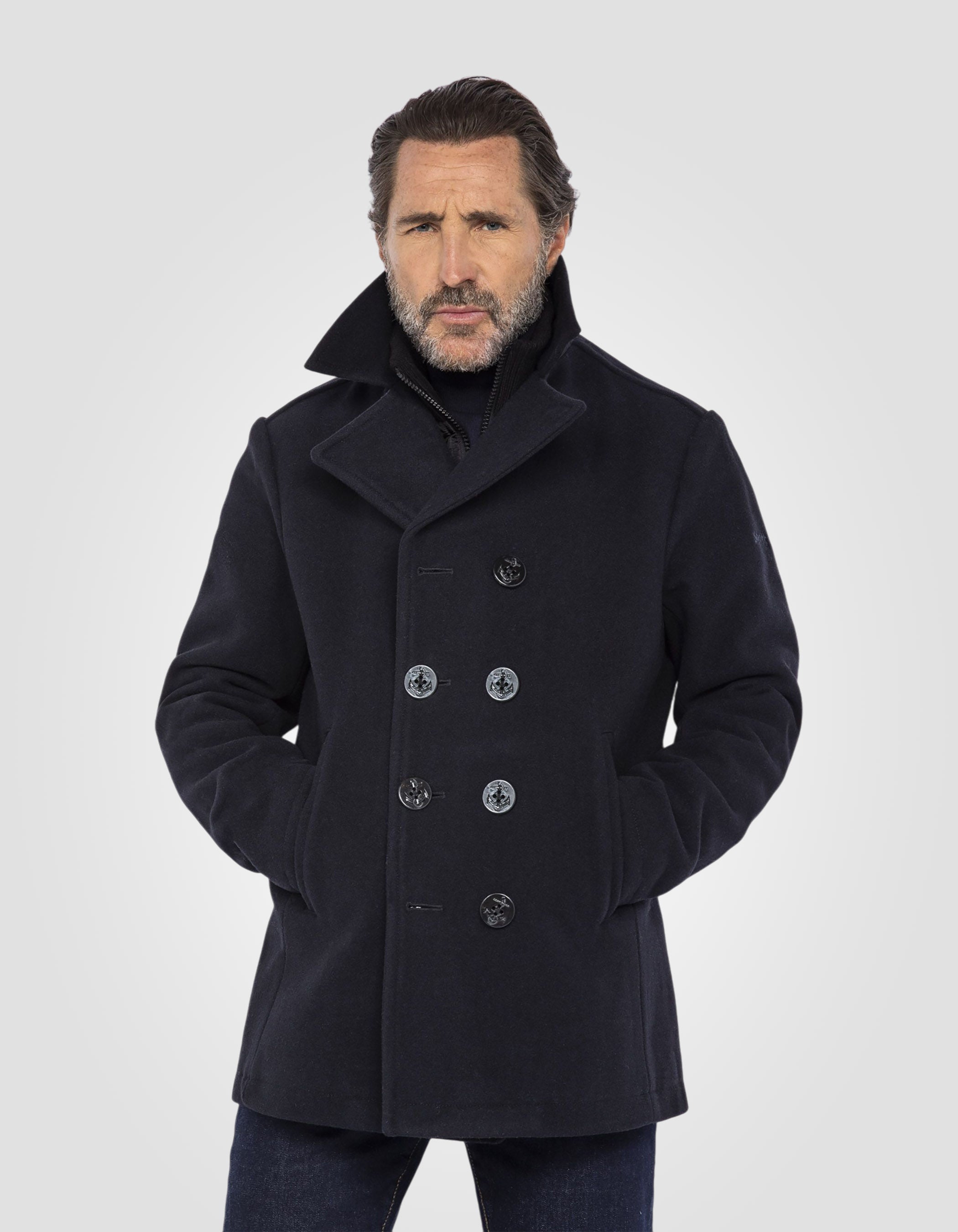 Wool blend peacoat with removable placket-3