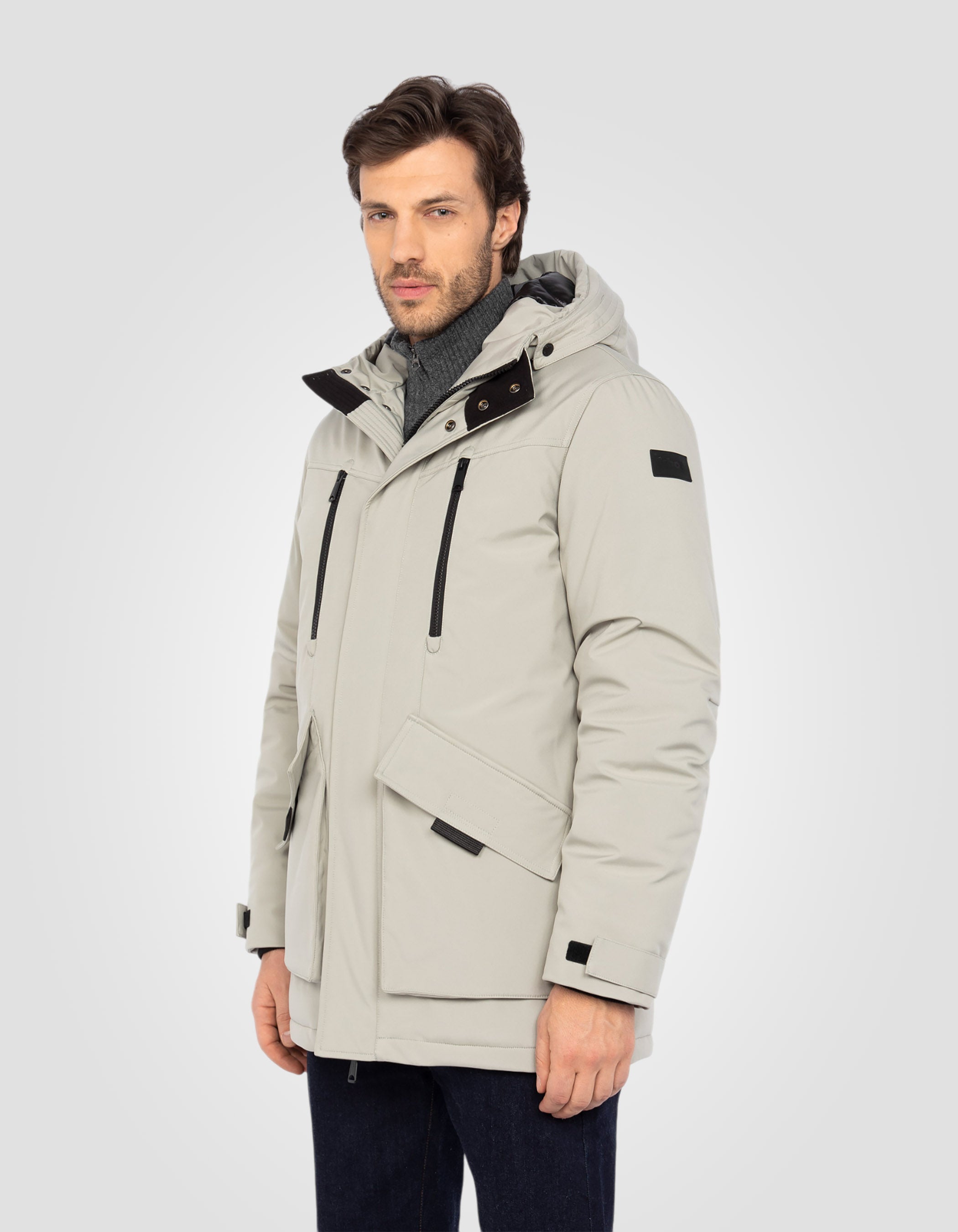 Parka mit mehreren Taschen und Kapuze-5