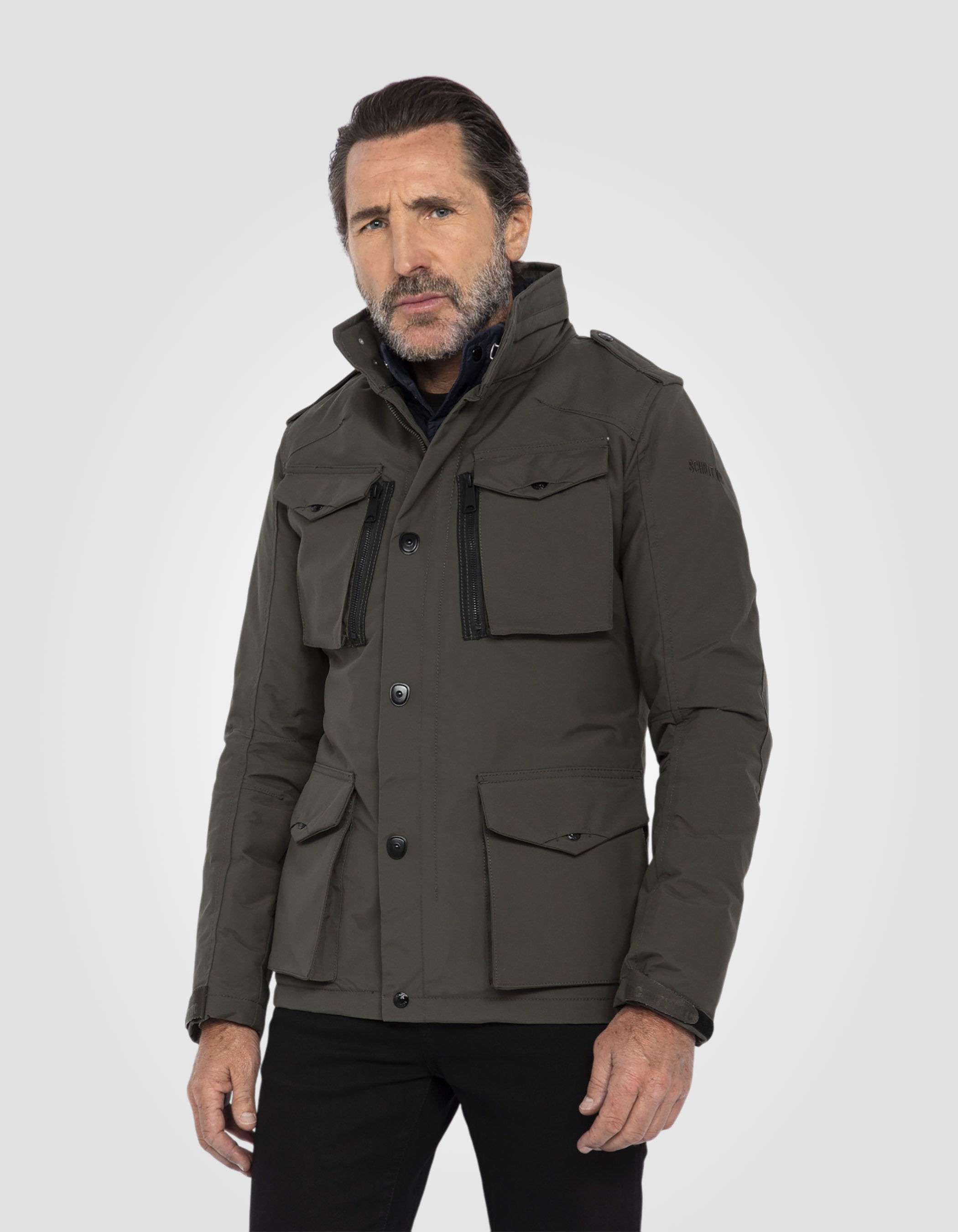 Armeejacke mit mehreren Taschen und abnehmbarem Latz-4