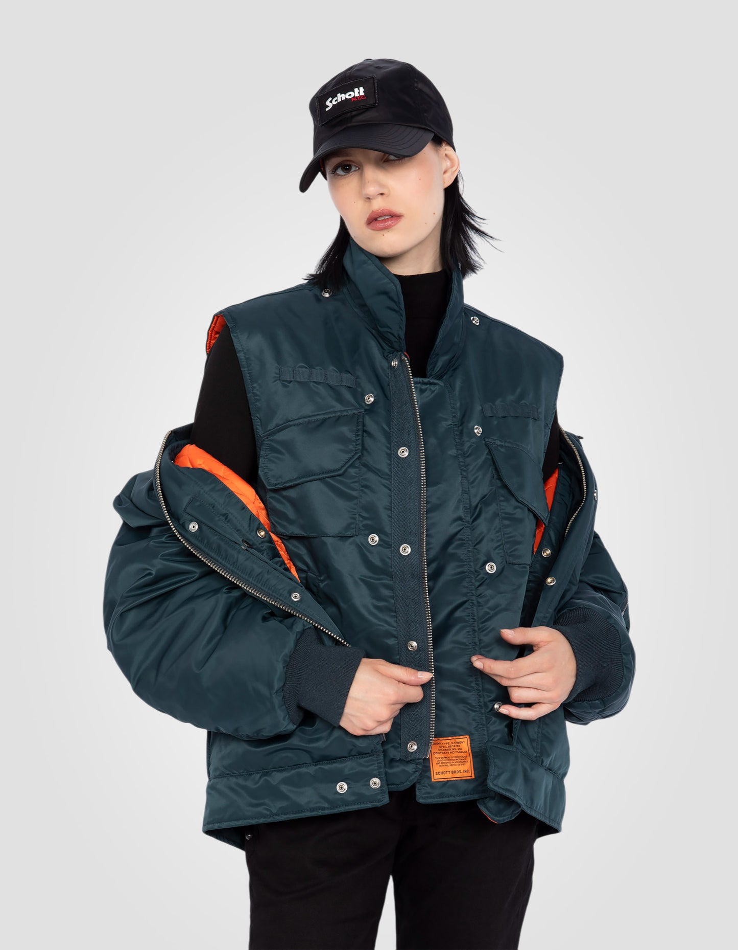 Recycled Nylon 3-in-1 combo Bomber jacket