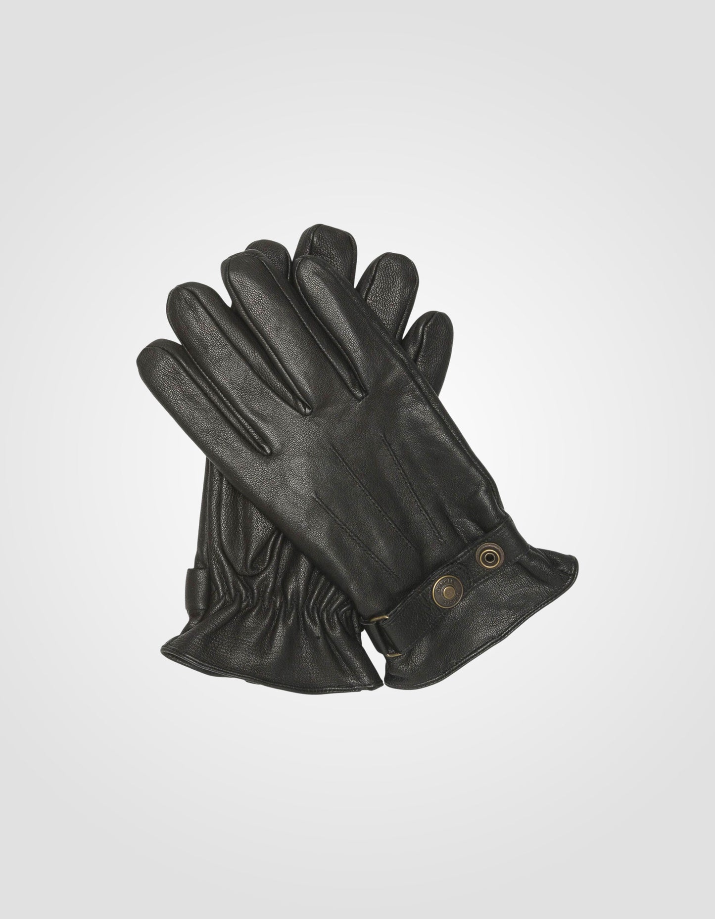 Snap fastener gloves, goat leather