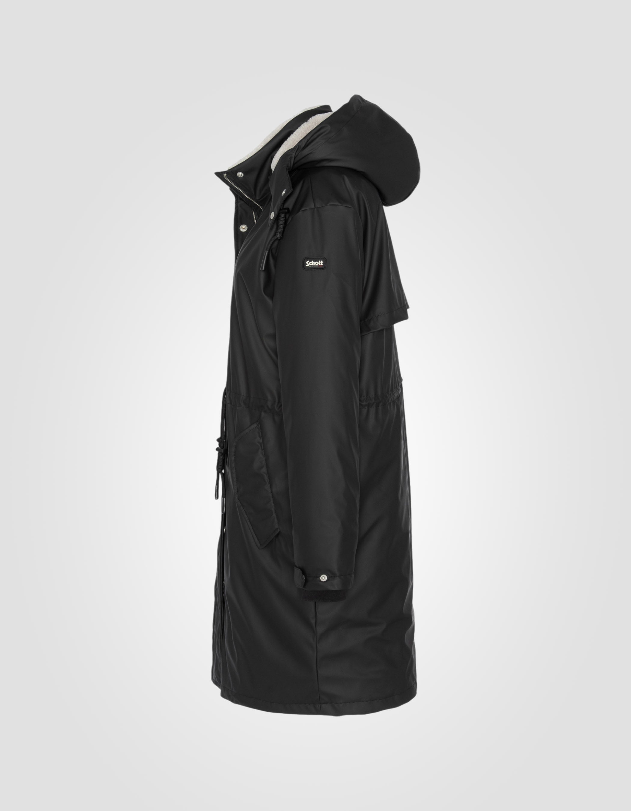 Long rubber-look parka-9